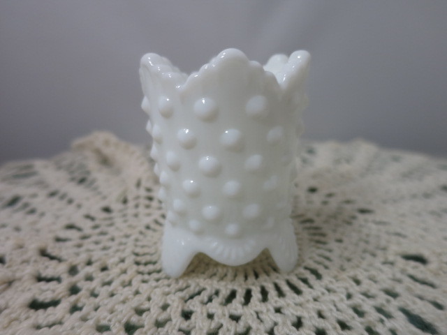 Fenton Art Glass Company White Glass Toothpick Holder
