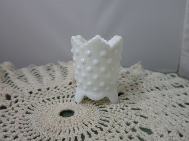 Fenton Art Glass Company White Glass Toothpick Holder