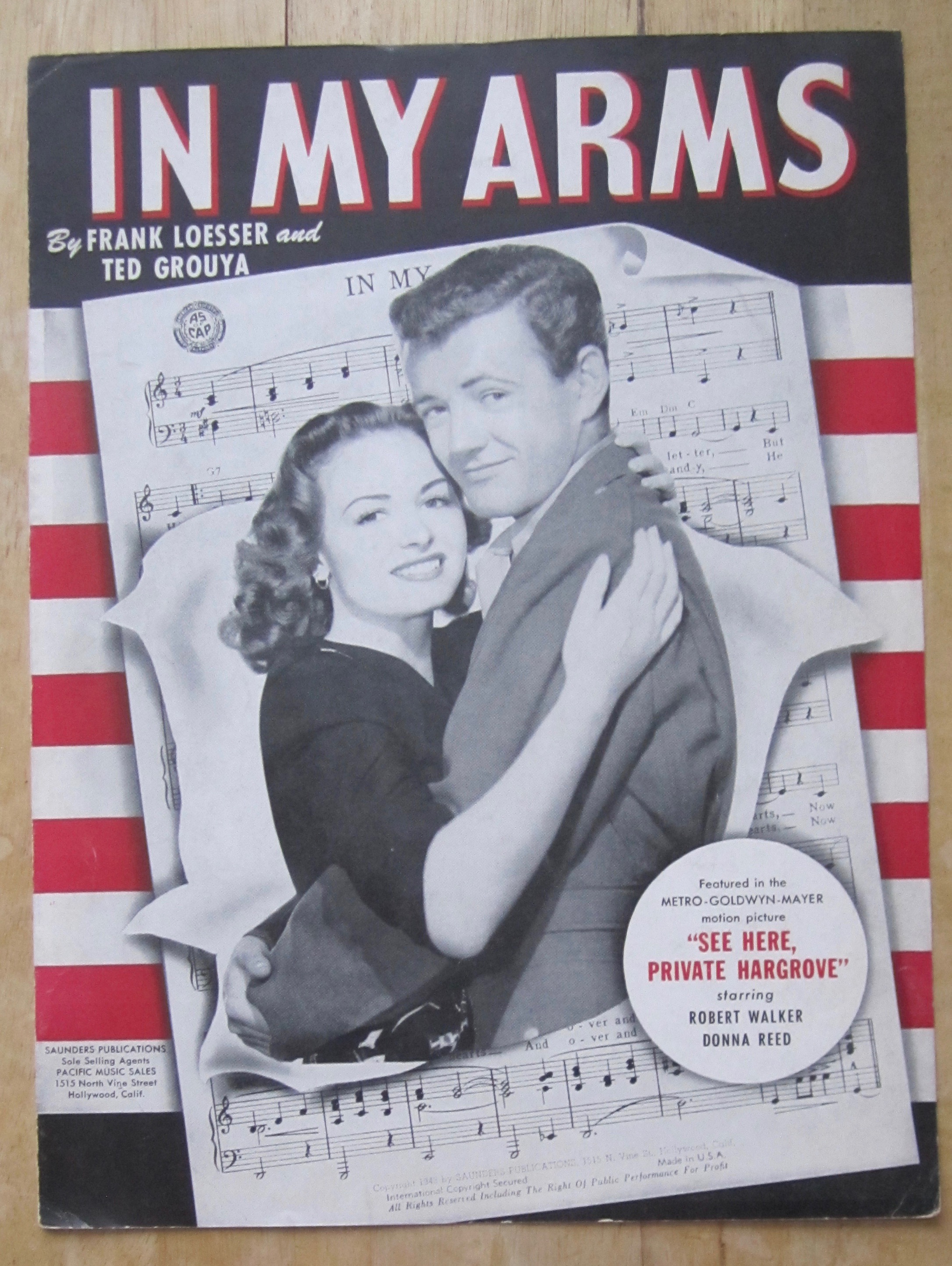 Sheet Music For 1943 In My Arms (Reed & Walker Cover)