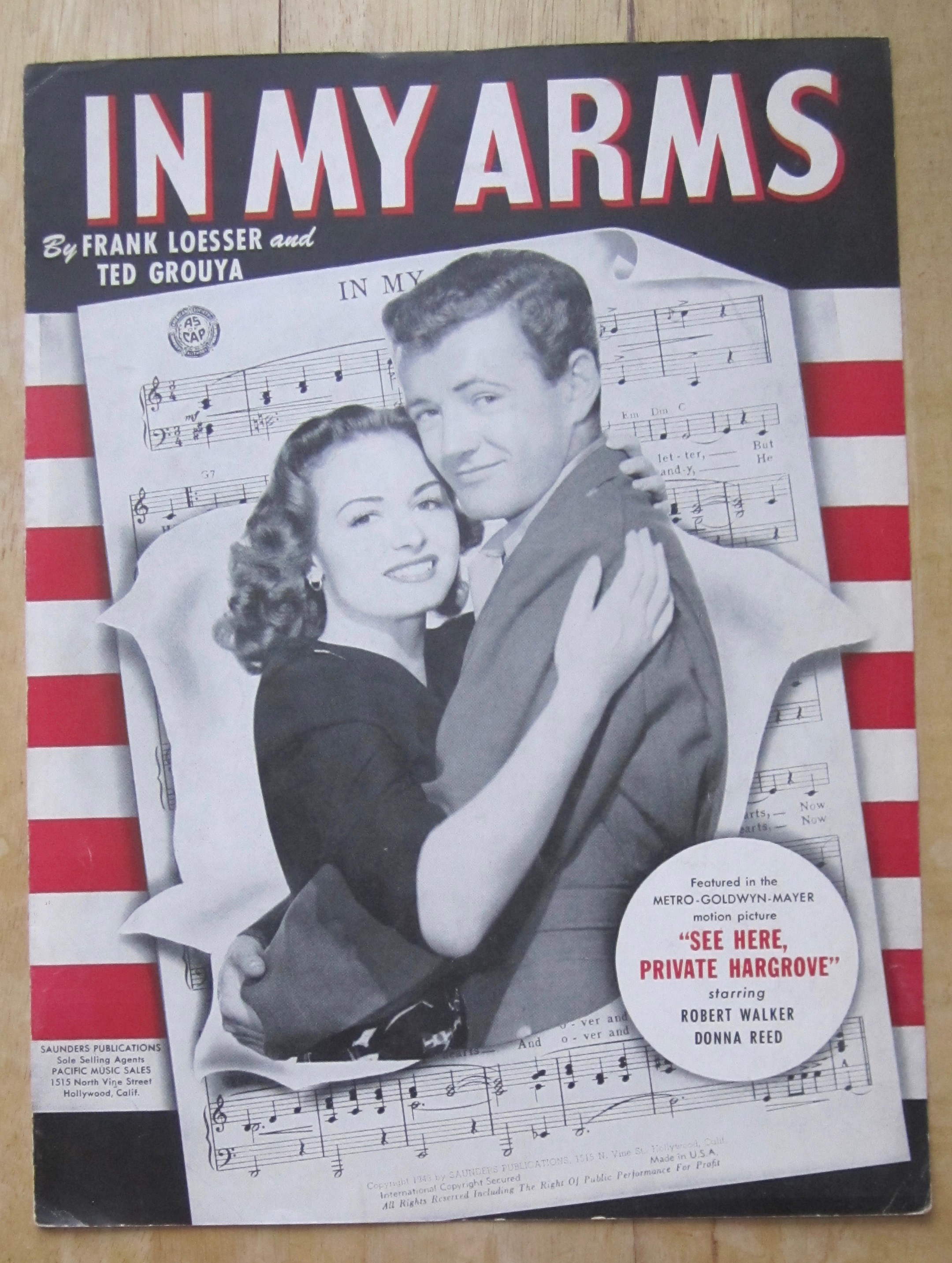 Sheet Music For 1943 In My Arms (Reed & Walker Cover)