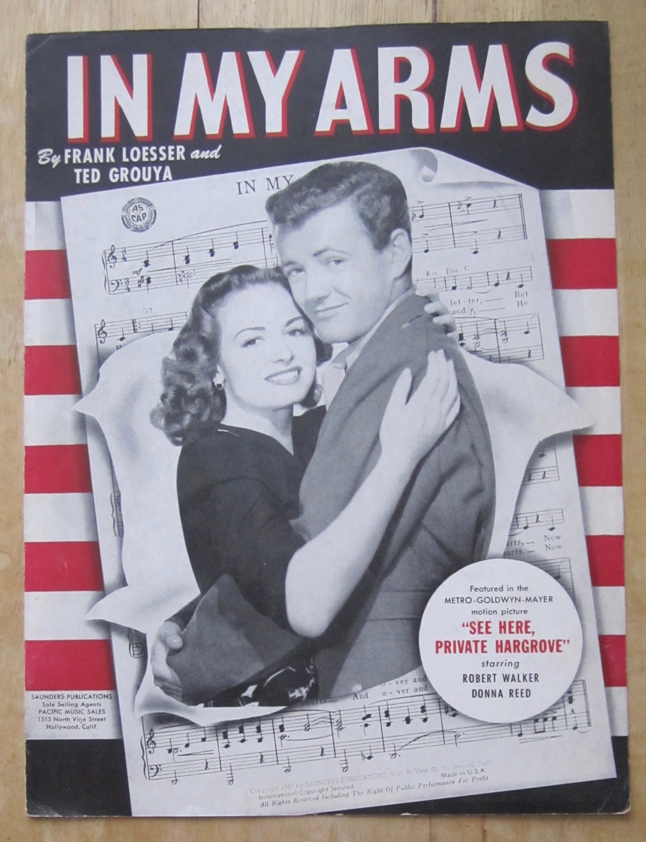 Sheet Music For 1943 In My Arms (Reed & Walker Cover)