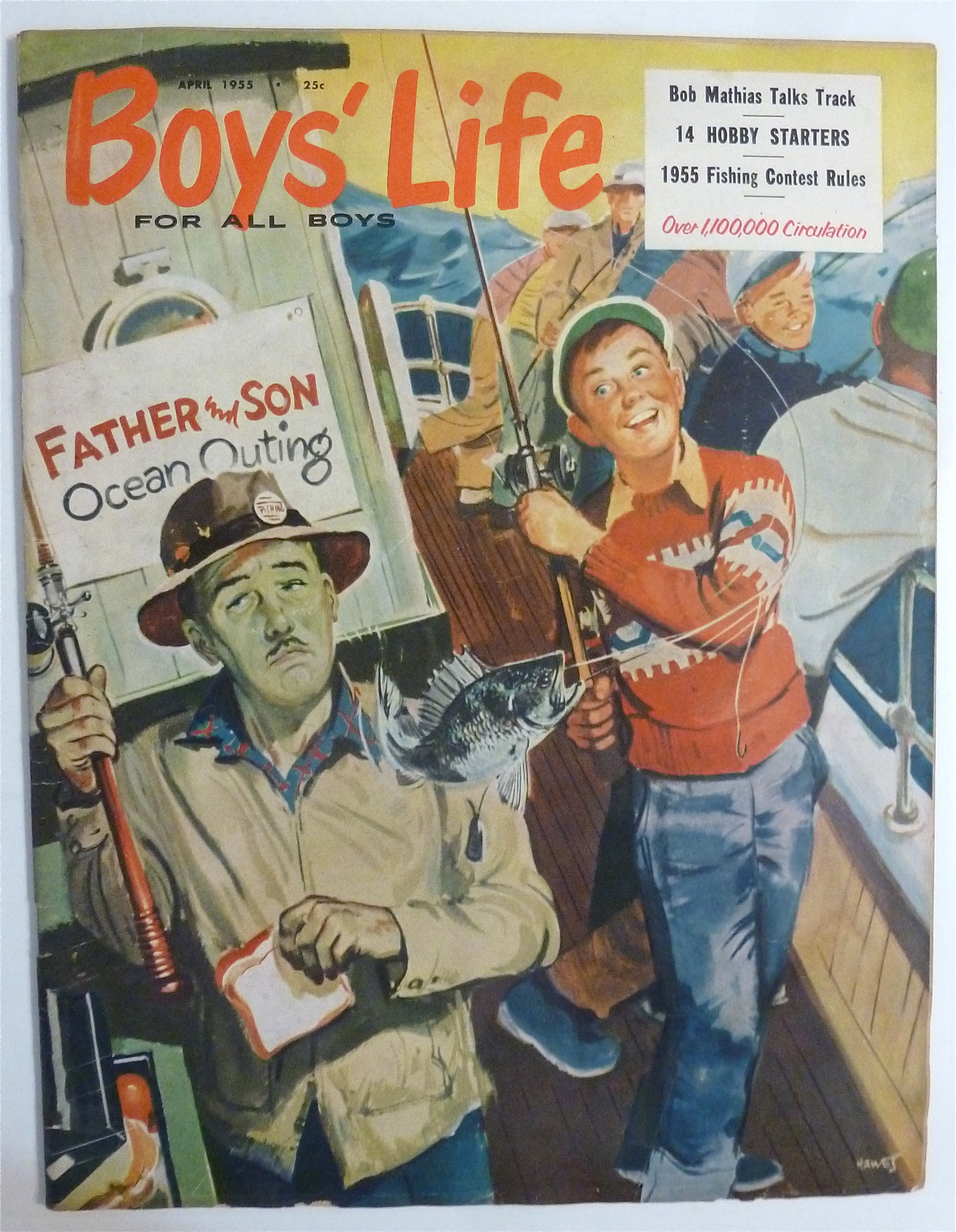 Boys' Life Magazine April 1955 Bob Mathias Talks Track