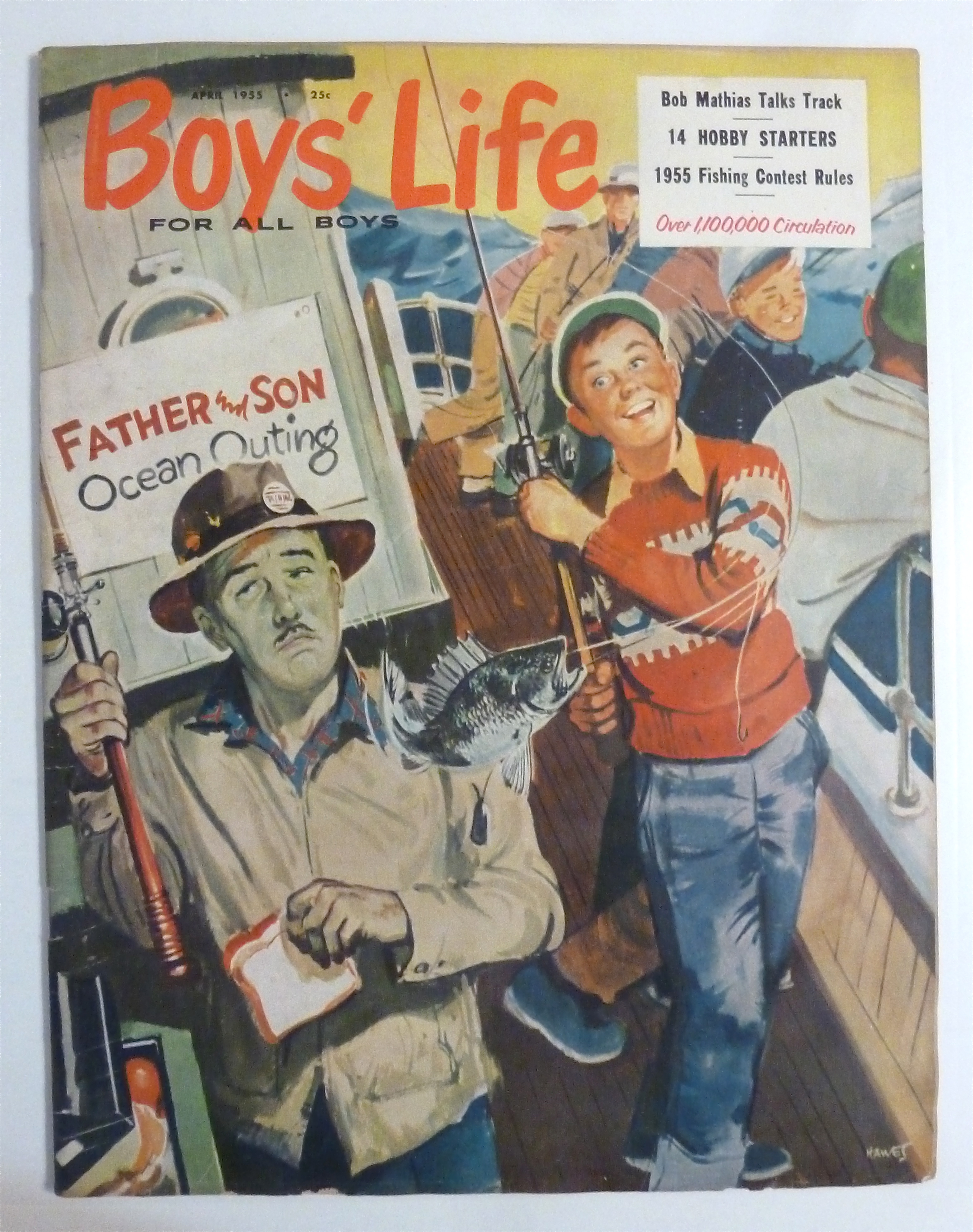 Boys' Life Magazine April 1955 Bob Mathias Talks Track