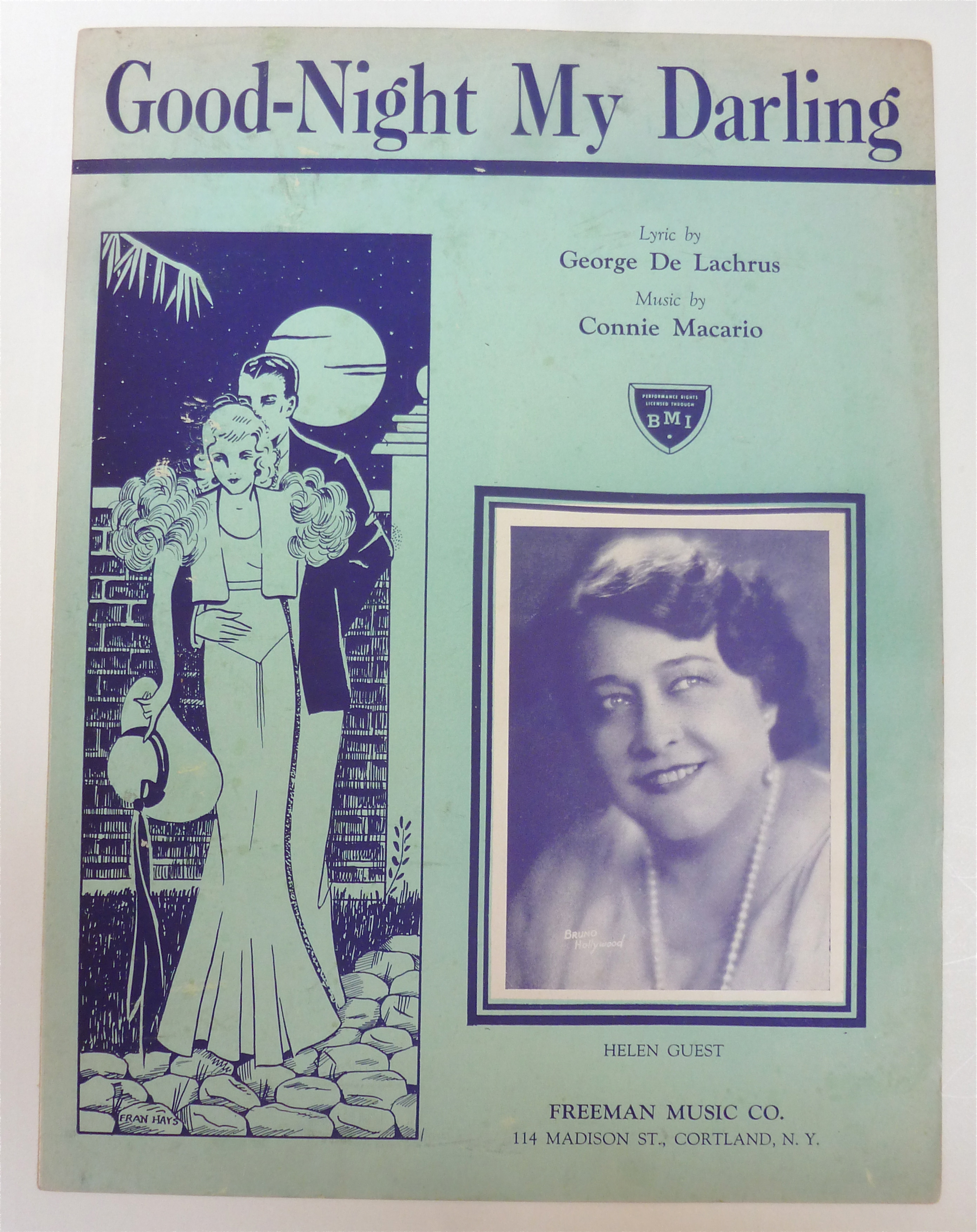 Sheet Music 1943 Good Night My Darling