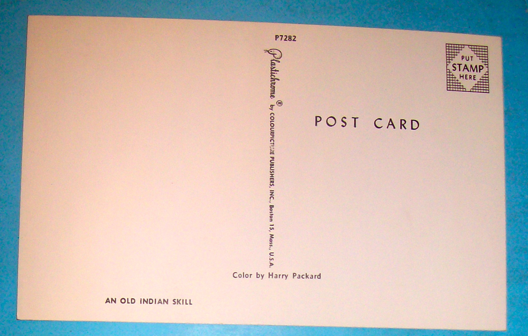 An Old Indian Skill Postcard