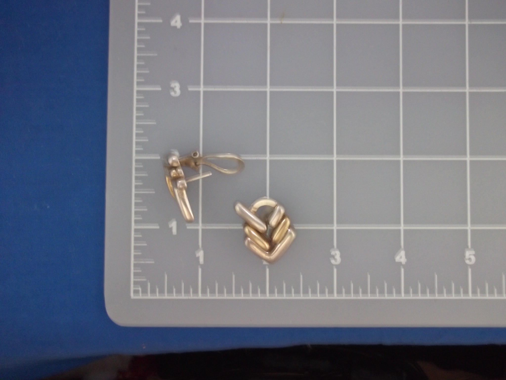 Earrings Sterling Silver Pierced French Back Signed