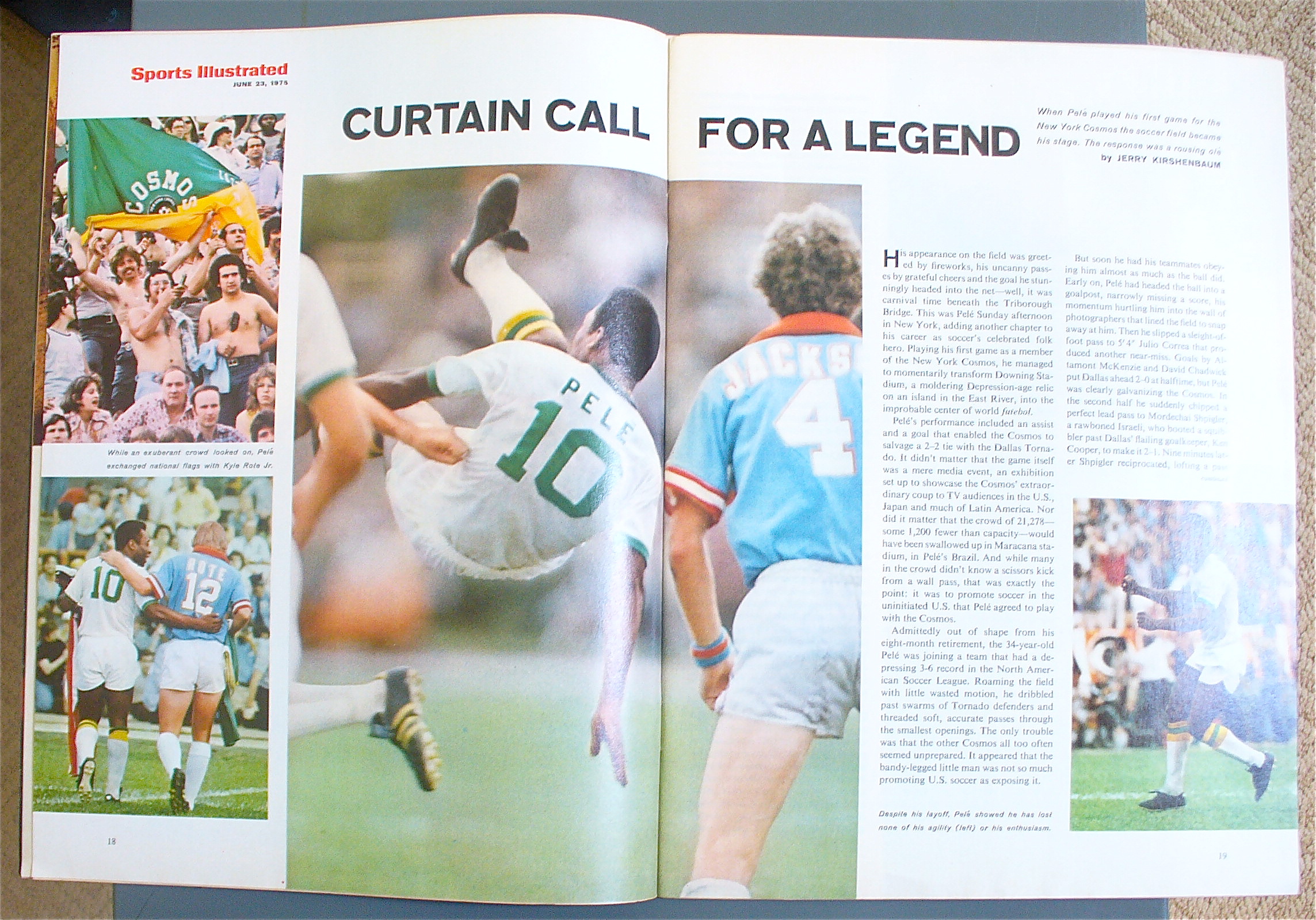 Sports Illustrated June 23, 1975 Pele's Debut