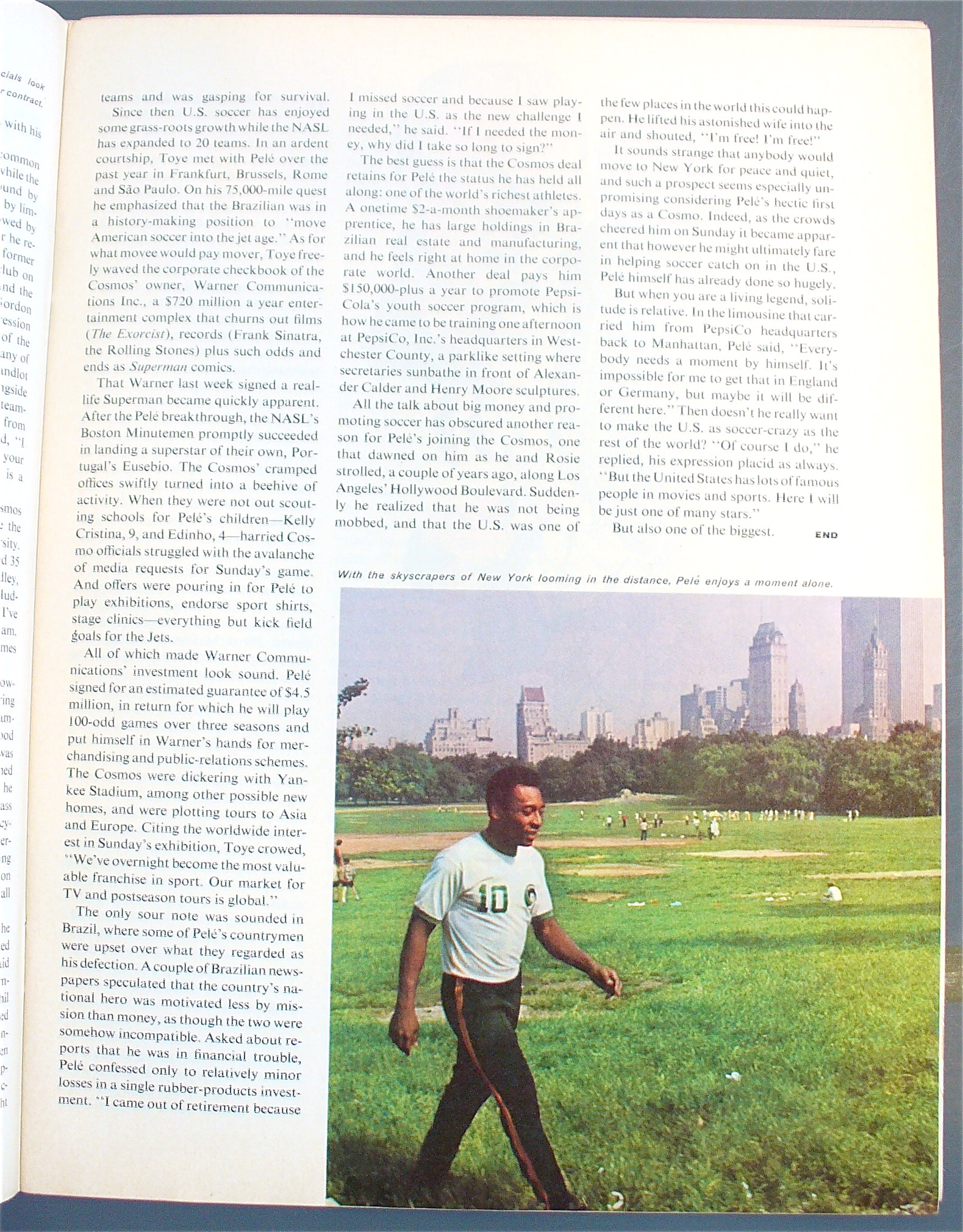 Sports Illustrated June 23, 1975 Pele's Debut