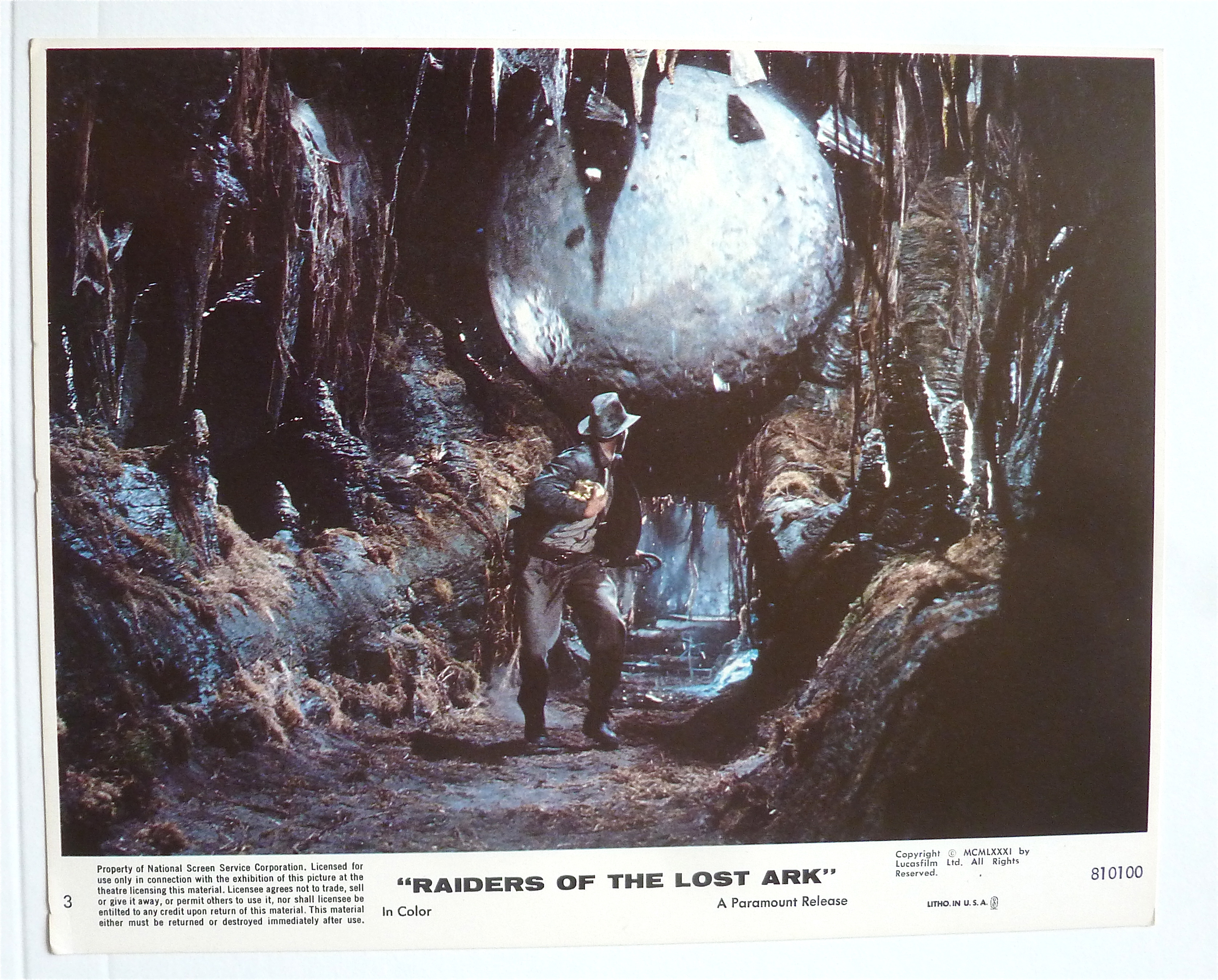 Raiders Of The Lost Ark Lobby Card 1981 Harrison Ford