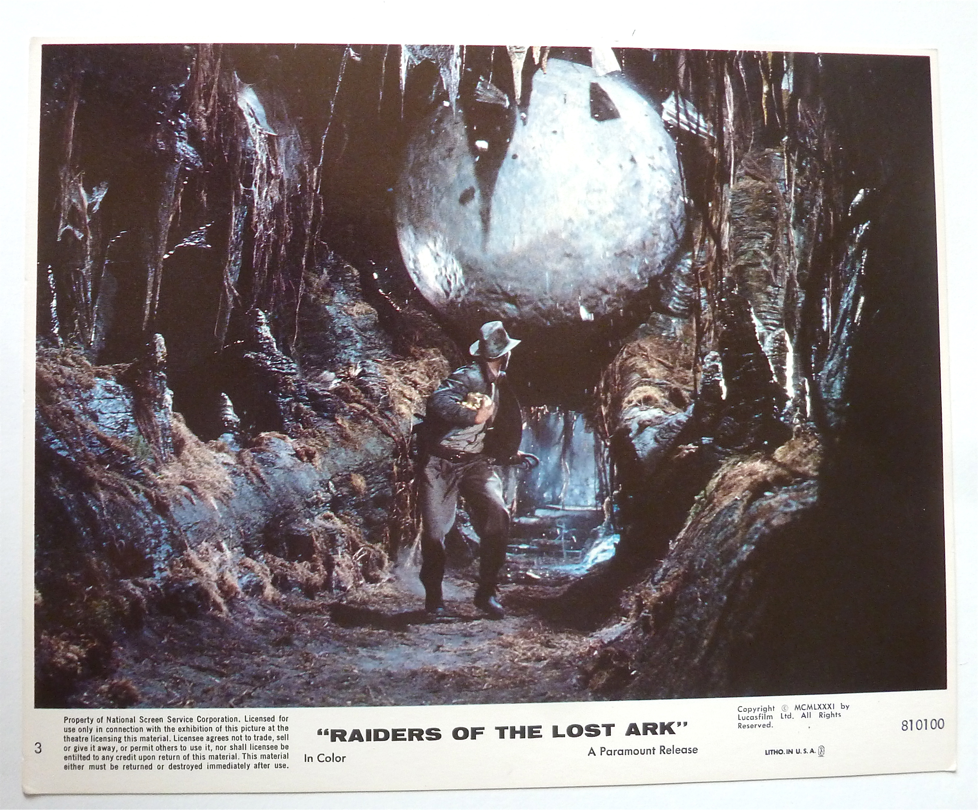Raiders Of The Lost Ark Lobby Card 1981 Harrison Ford
