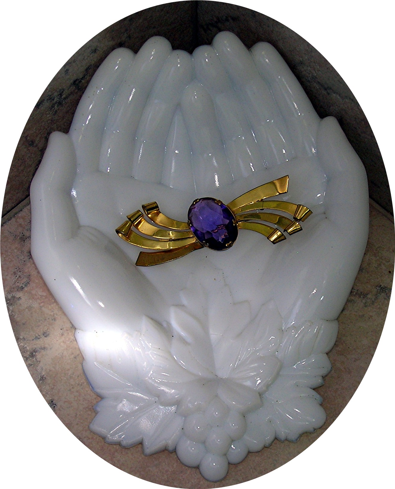 CORO Amethyst Brooch Sterling Craft By CORO Amethyst
