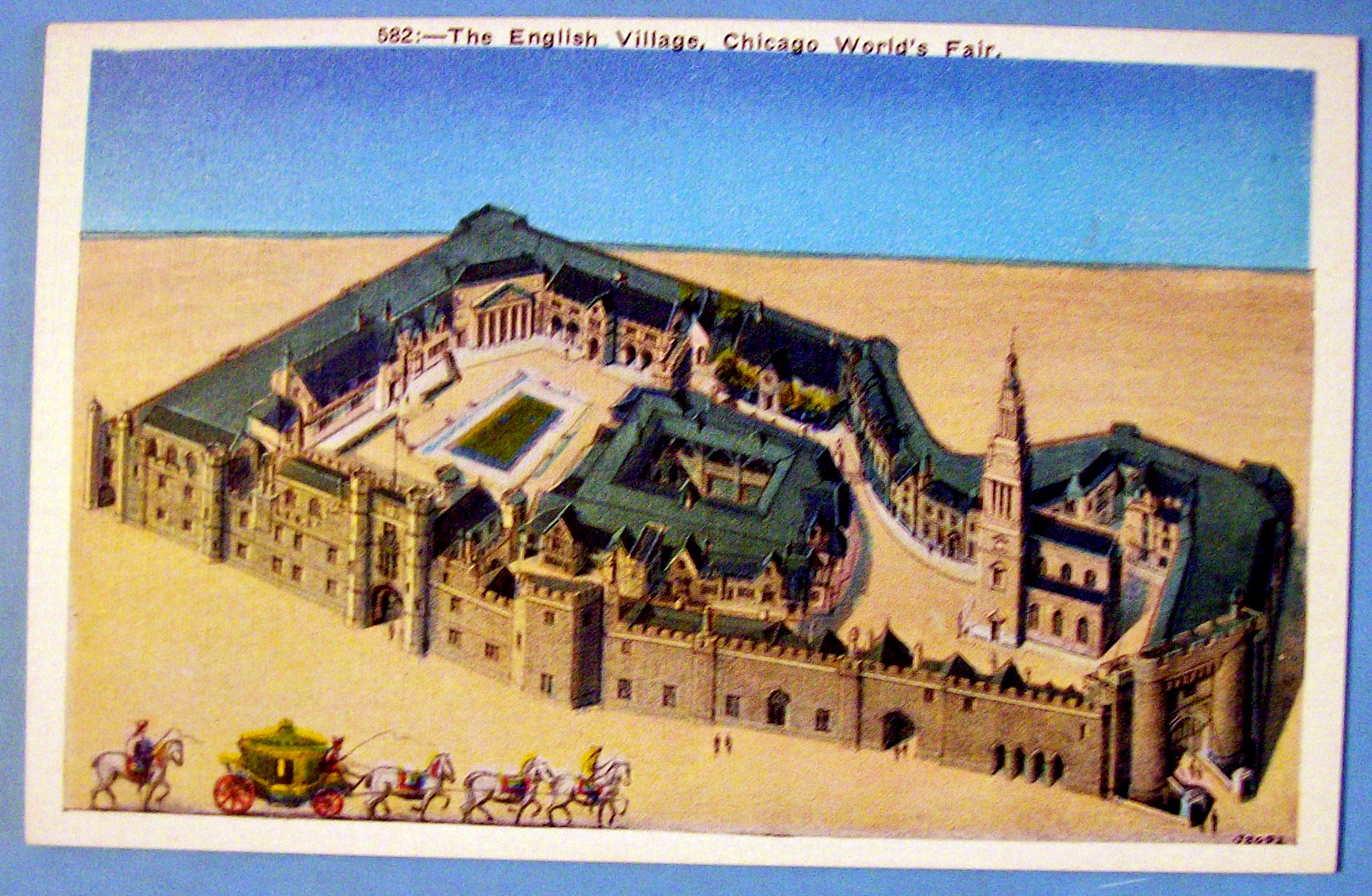 1933 Century Of Progress, The English Village Postcard