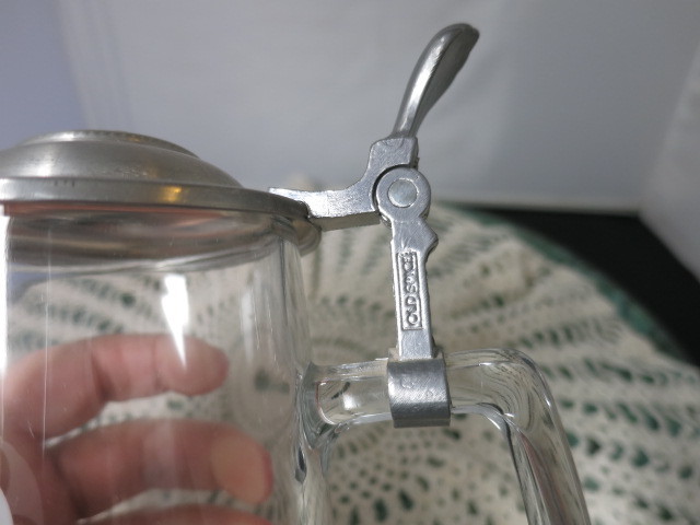 Vintage Old Spice Ariel 1866 Clipper Ship Etched Glass Pewter