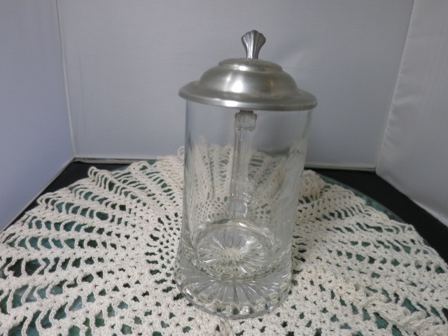 Vintage Old Spice Ariel 1866 Clipper Ship Etched Glass Pewter