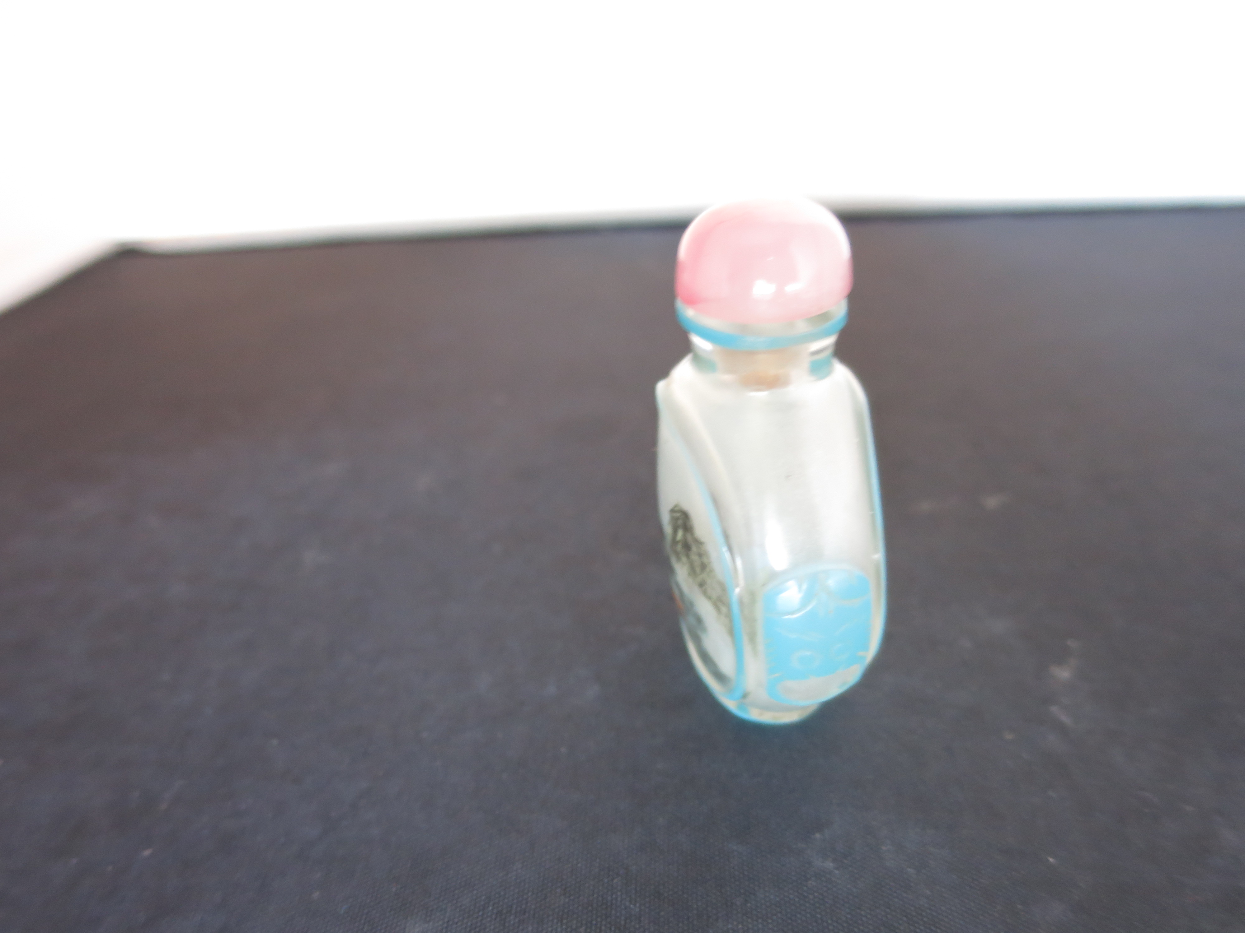 Chinese Snuff Bottle Reverse Painted Cased Glass