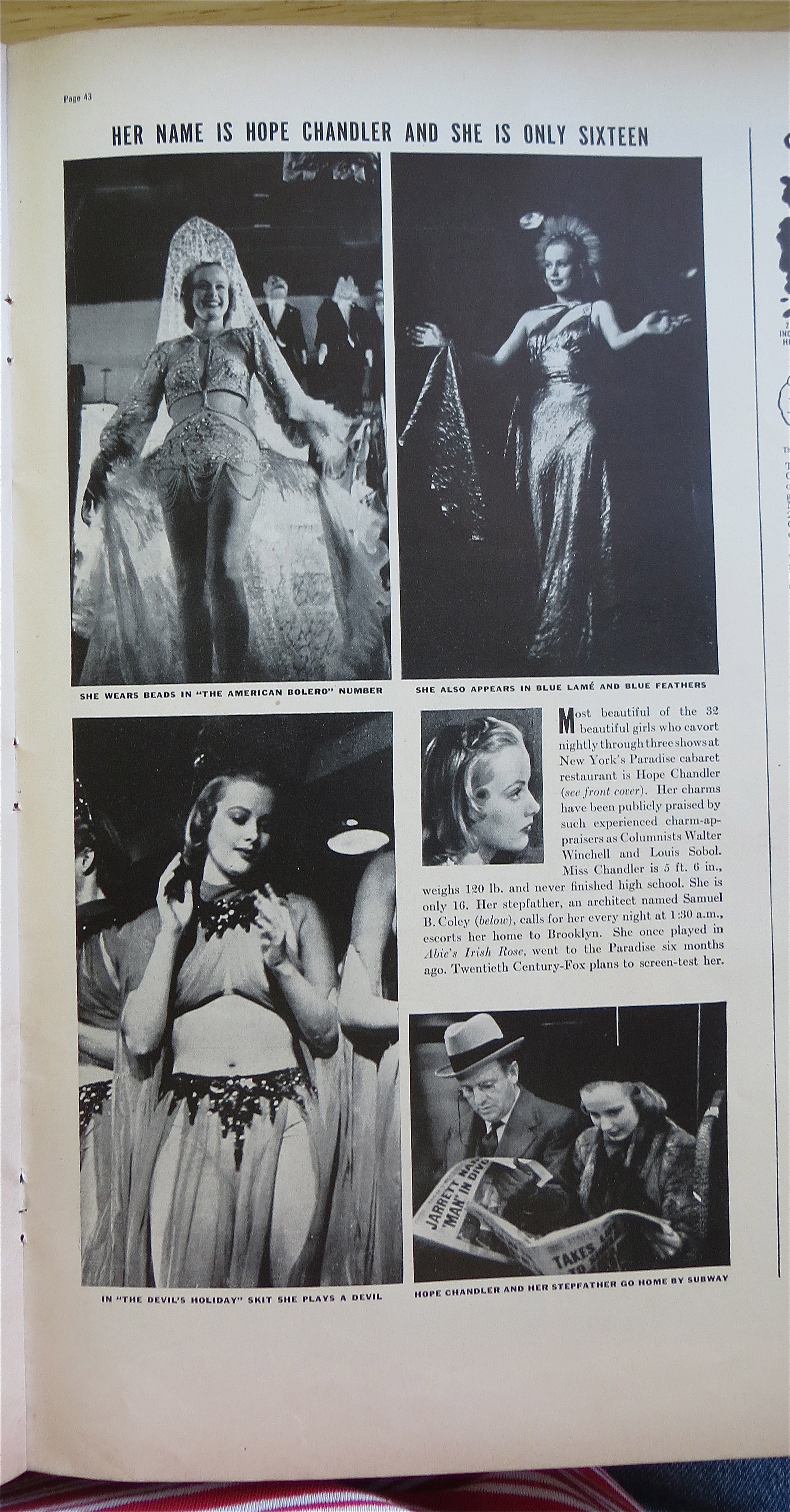 Life Magazine December 20, 1937 Prettiest Girl