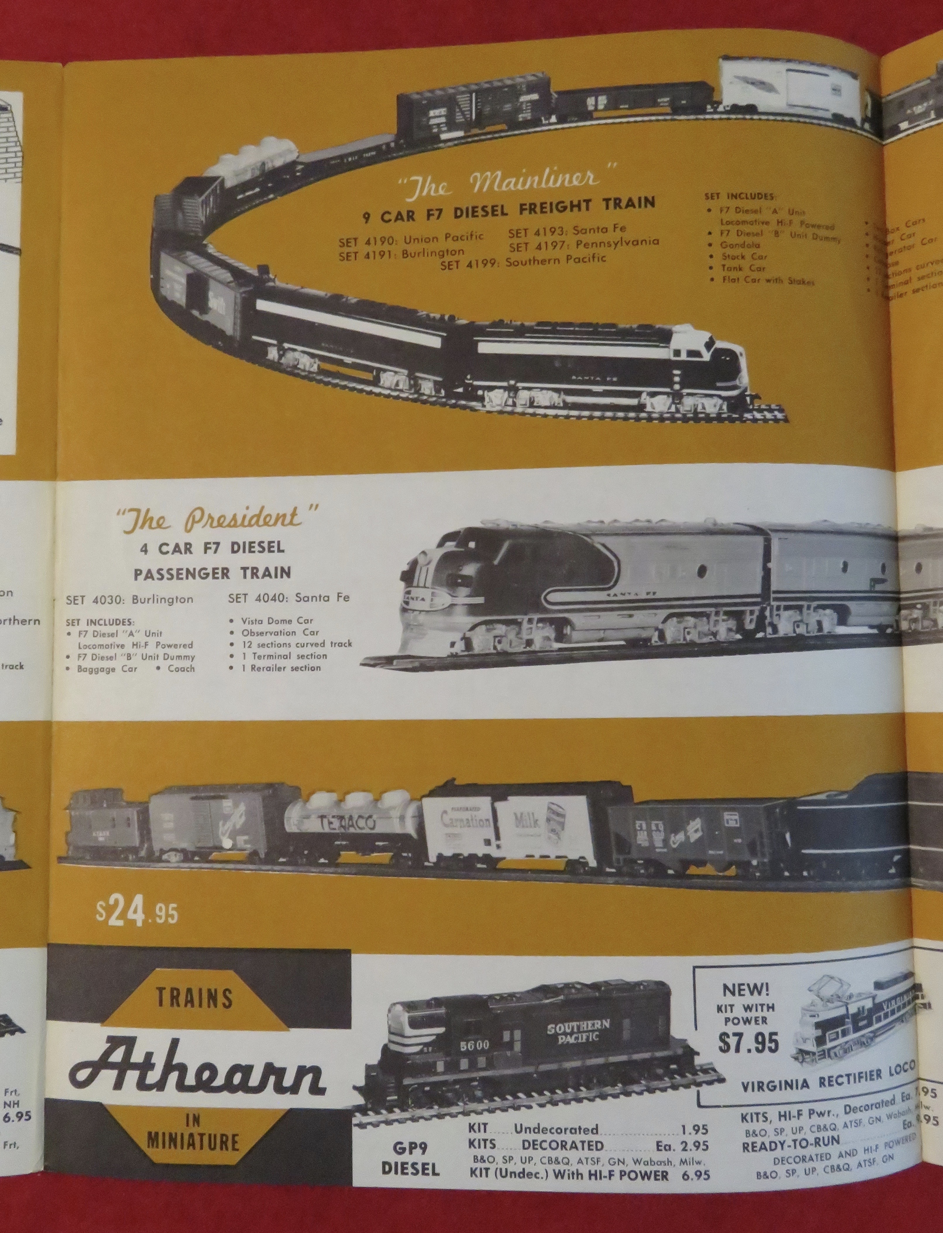 Athearn Model Railroad Train Catalog 1958 - 1959