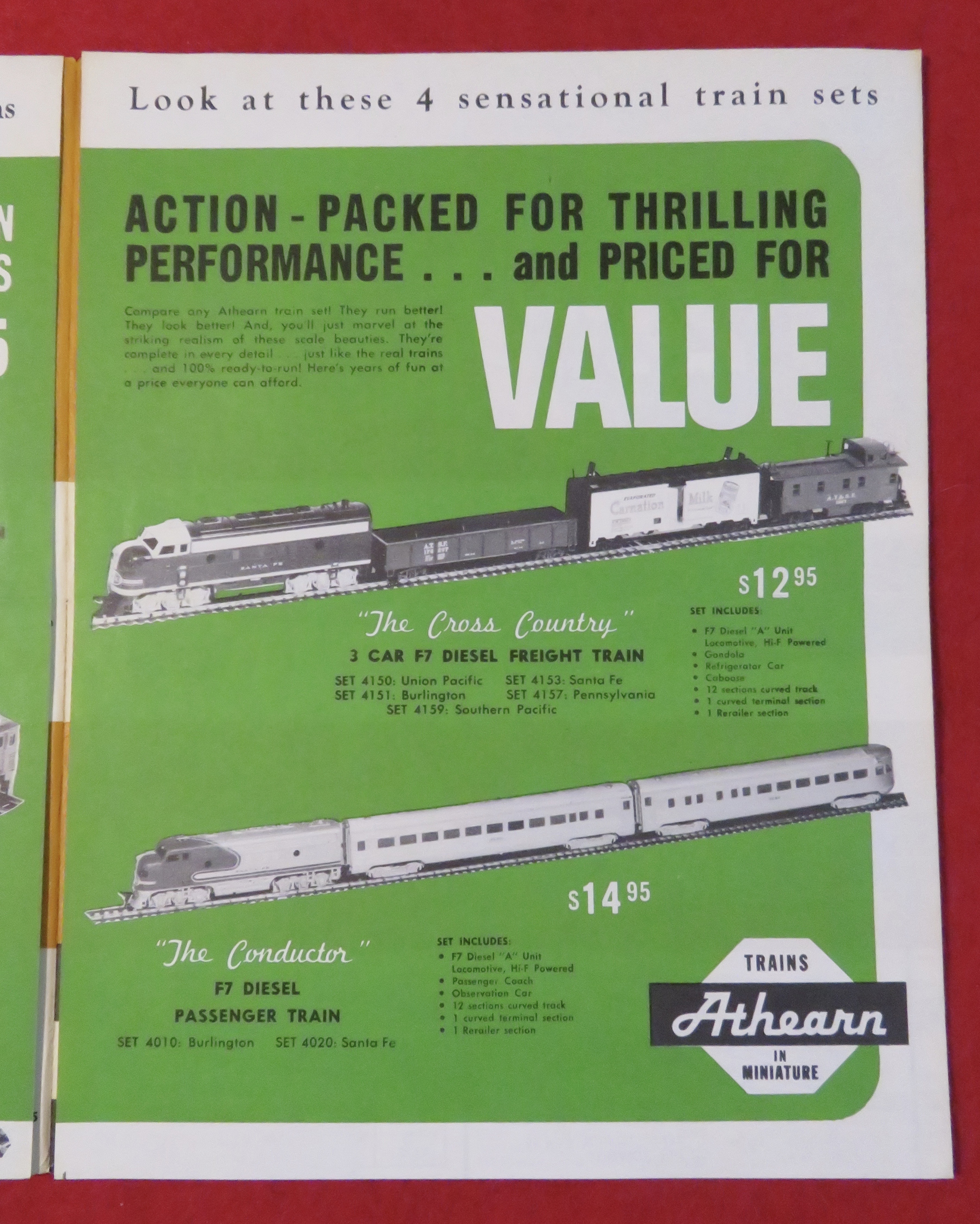 Athearn Model Railroad Train Catalog 1958 - 1959