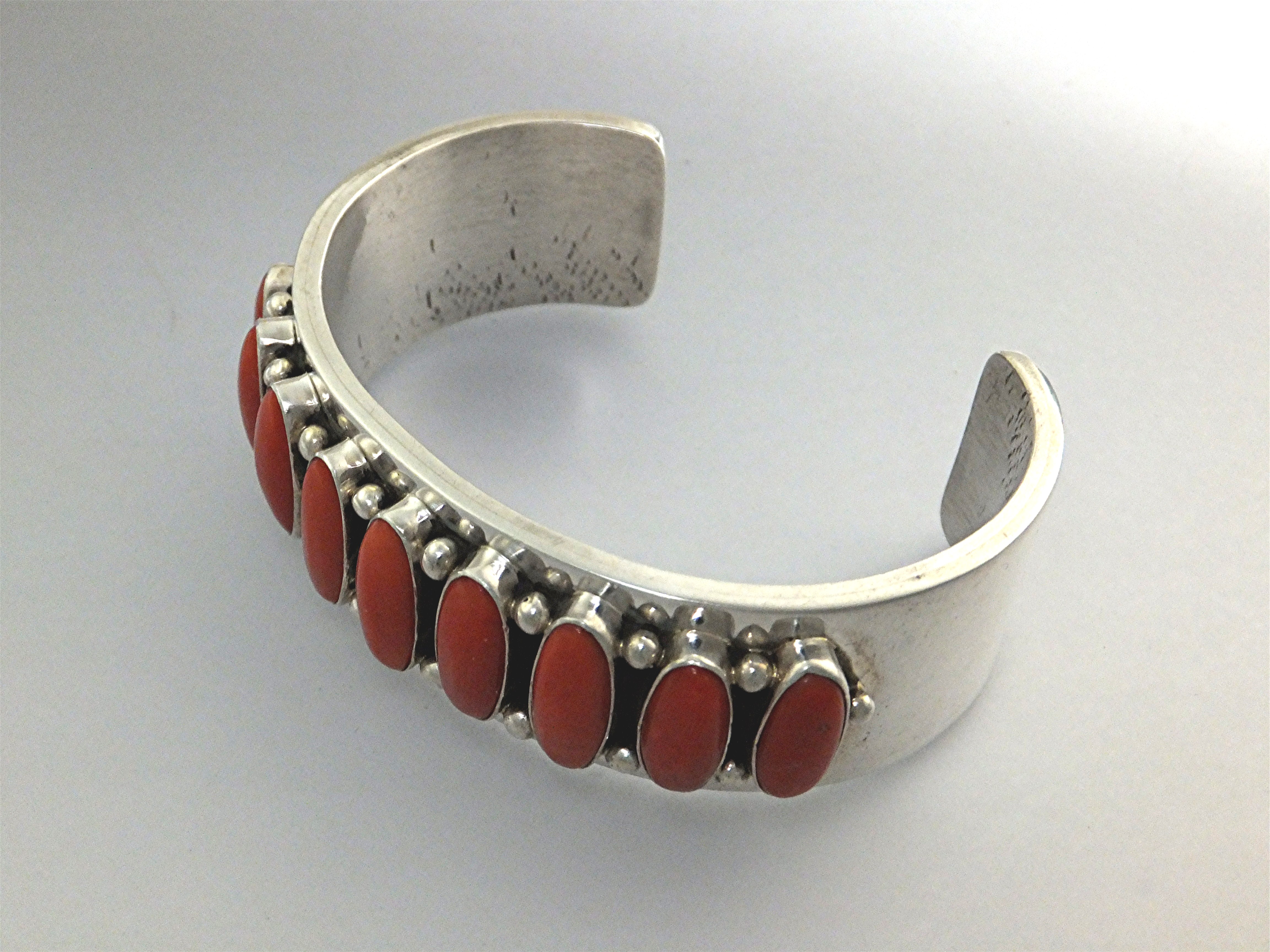 Paul Livingston Mediterranean Coral Sterling Silver Cuf
