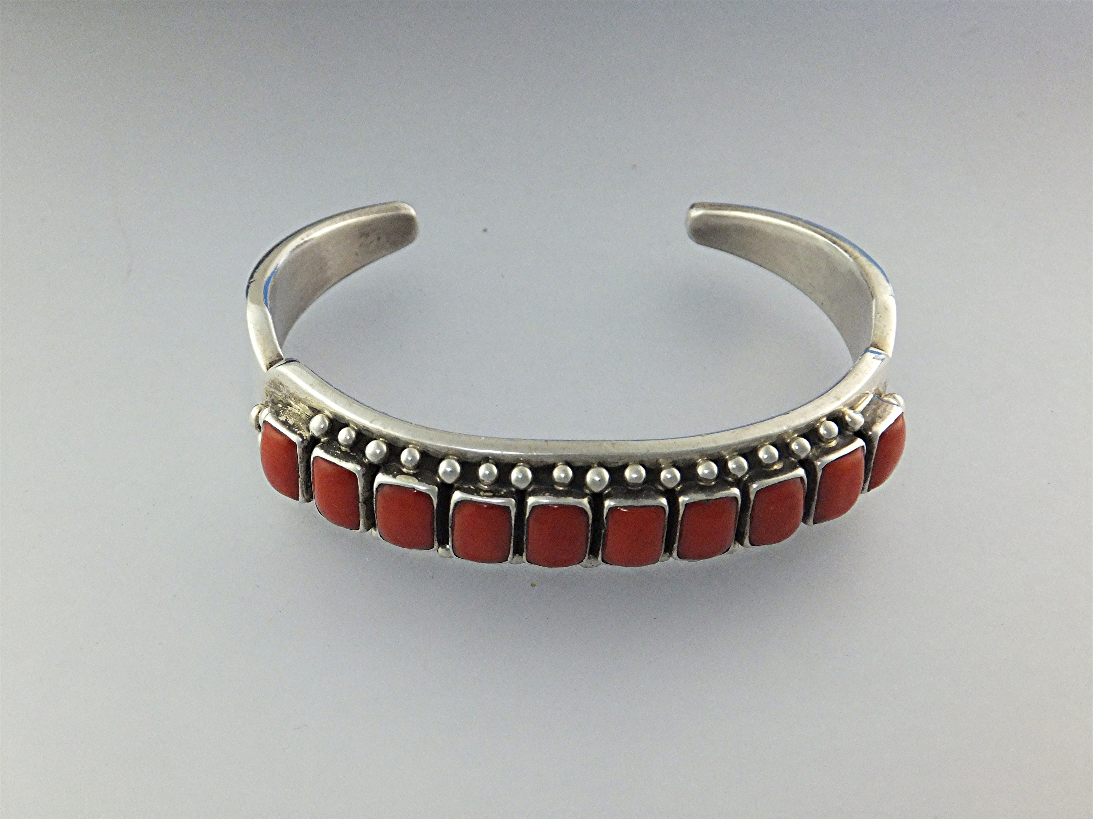 Paul Livingston Mediterranean Coral Sterling Silver Cuf