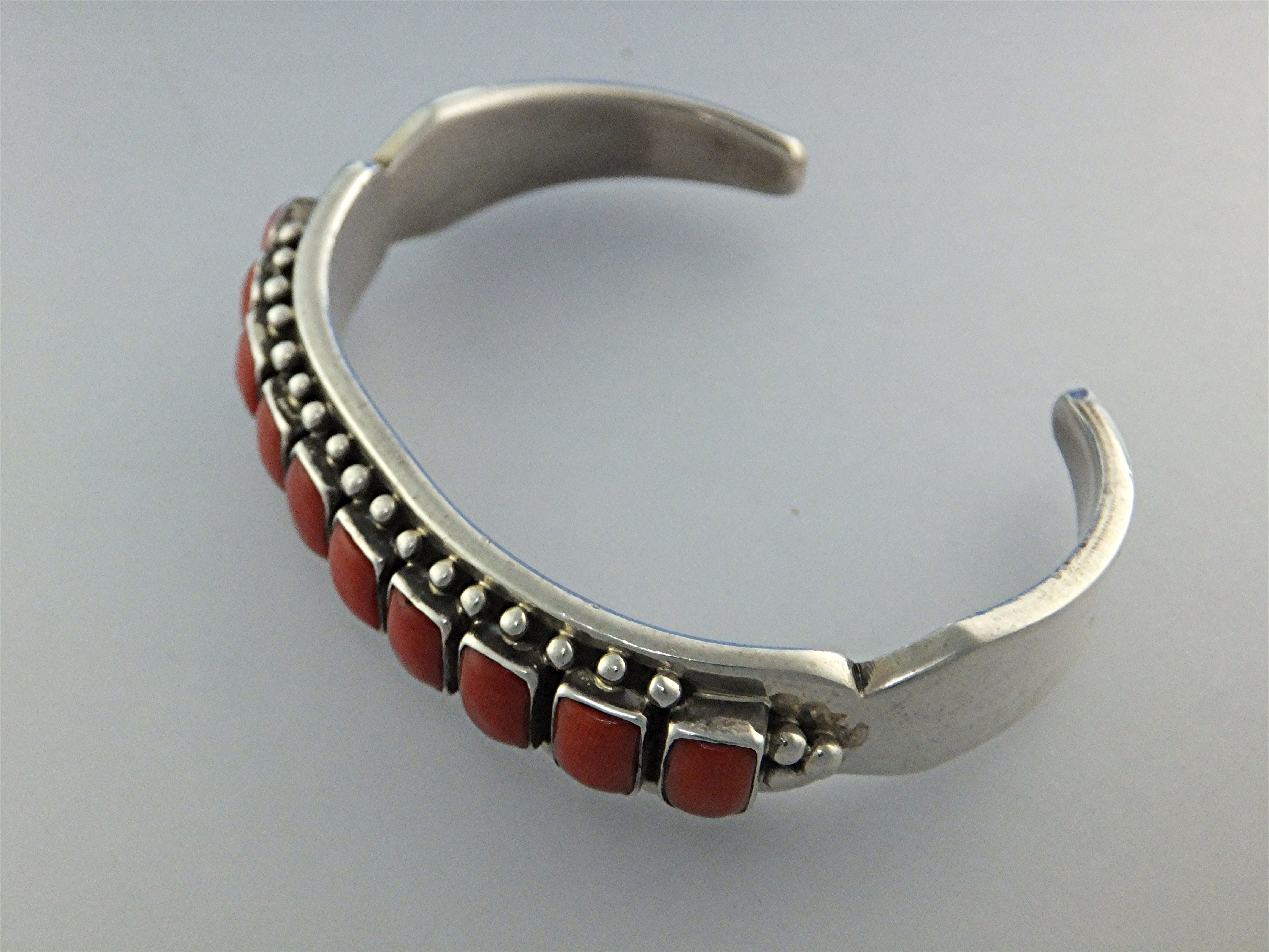 Paul Livingston Mediterranean Coral Sterling Silver Cuf