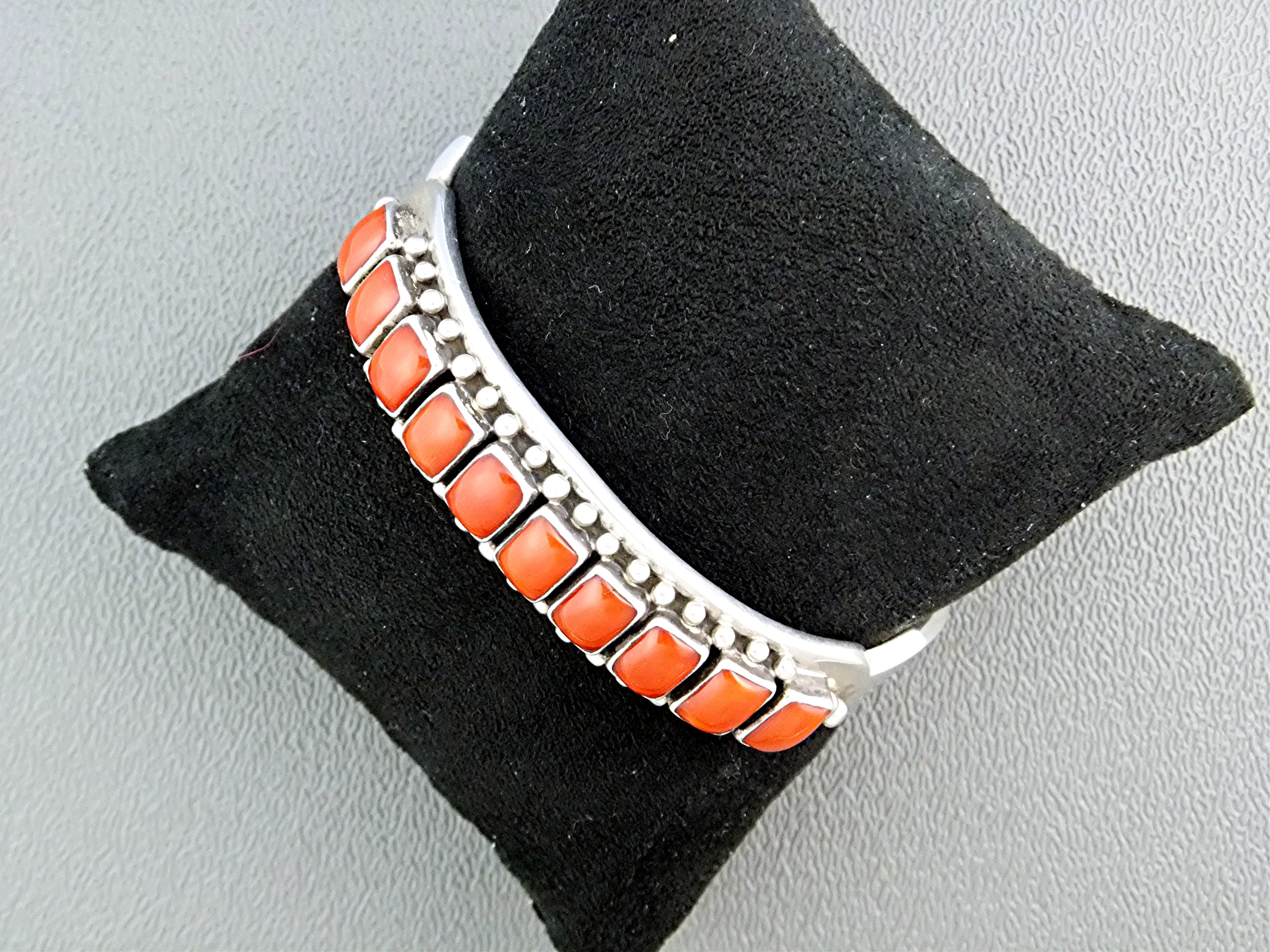Paul Livingston Mediterranean Coral Sterling Silver Cuf