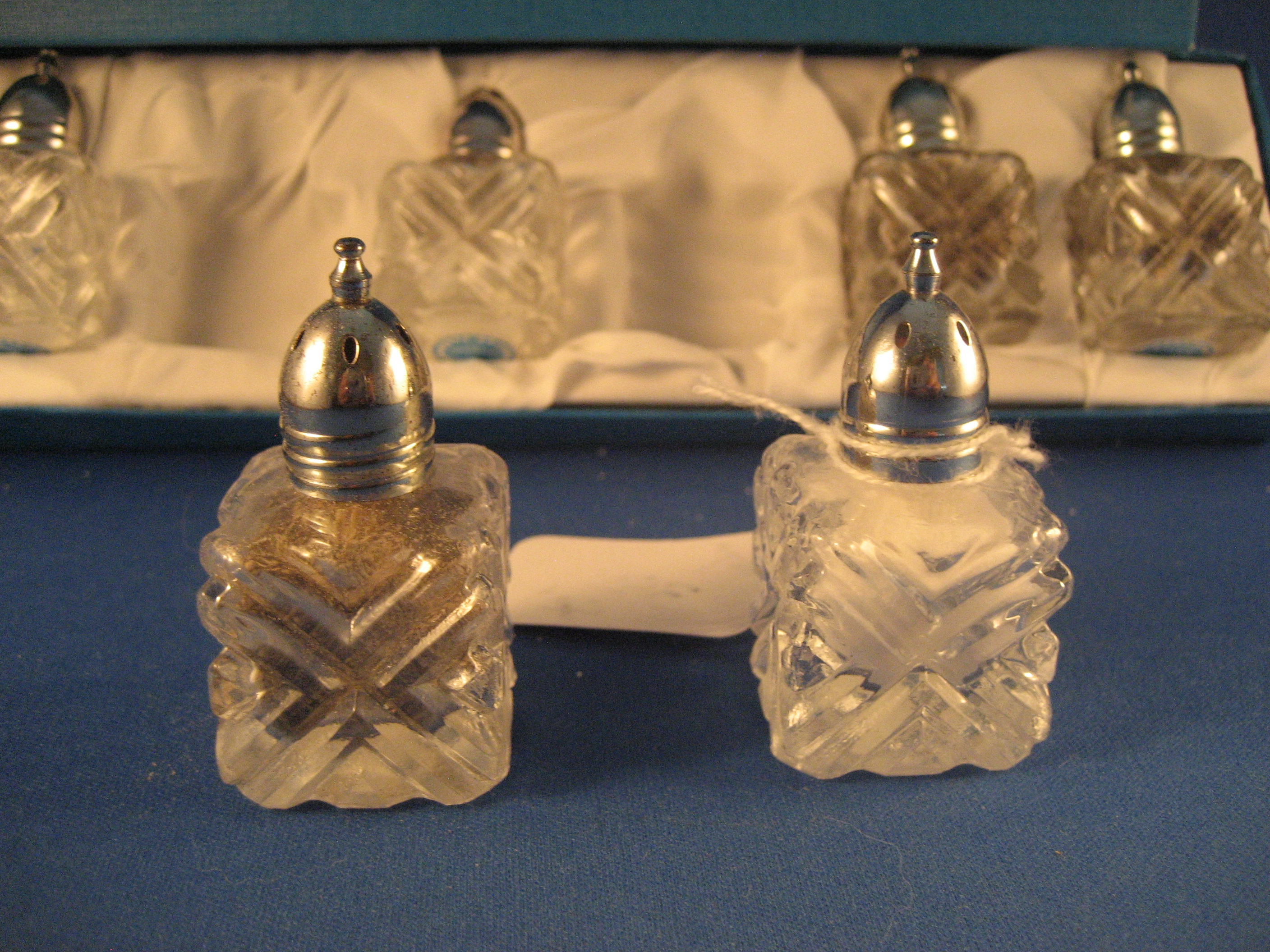 Box Set of Six Miniature Salt and Pepper Shakers