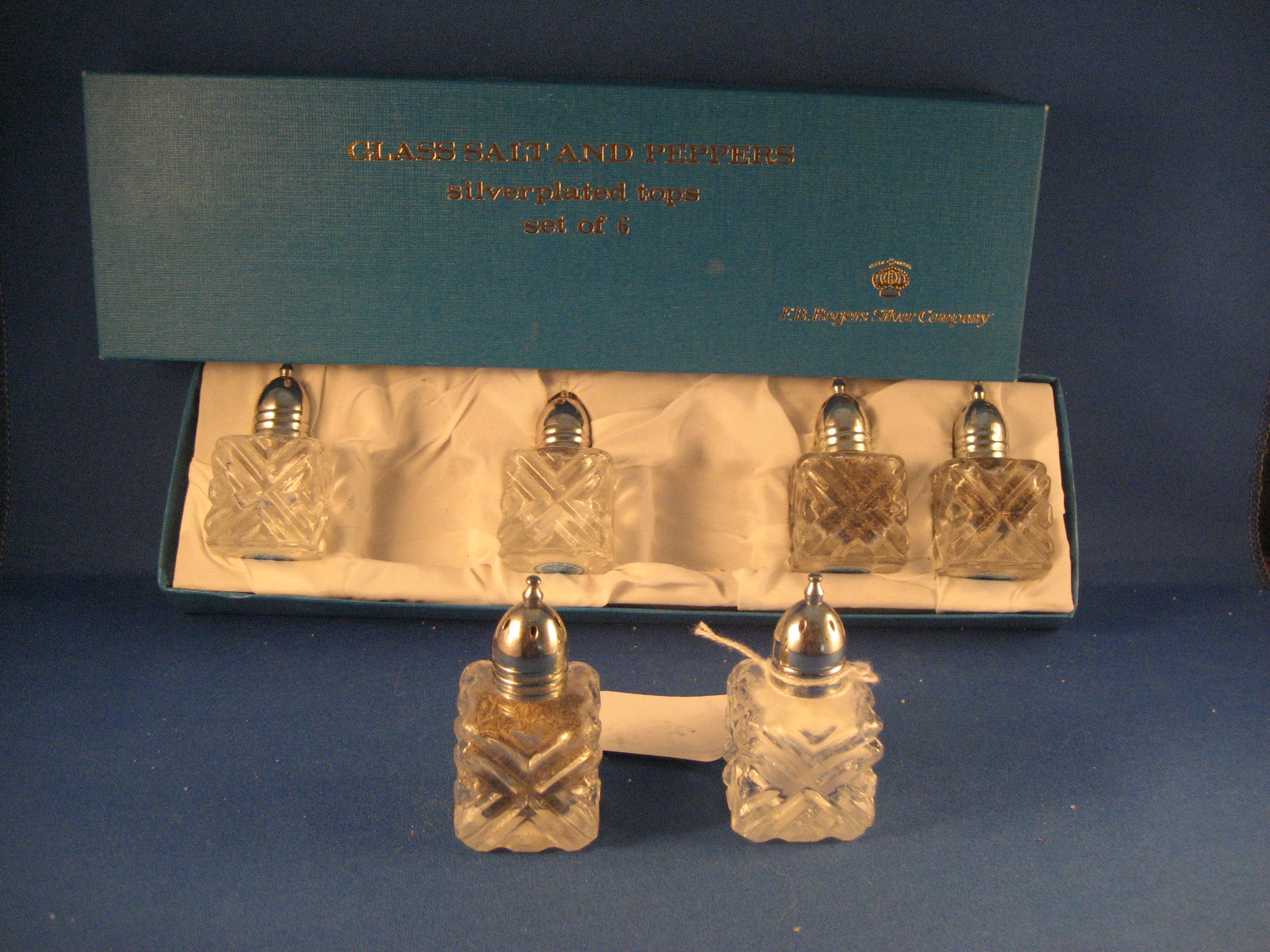 Box Set of Six Miniature Salt and Pepper Shakers