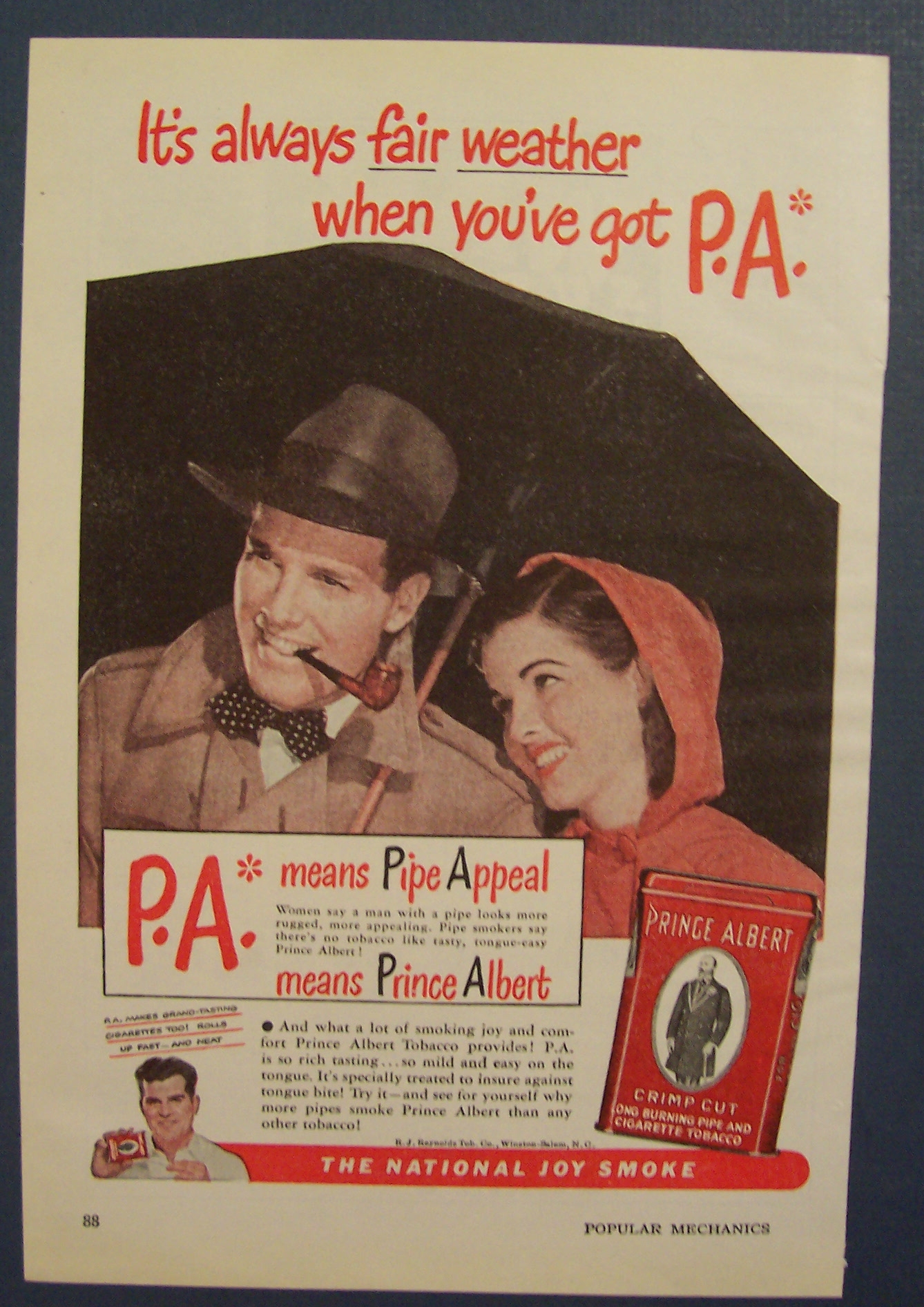 1947 Prince Albert Pipe & Cigarette Tobacco