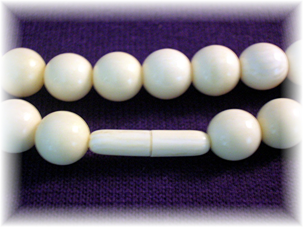 Bone Ivory 30 Inch  Necklace 7mm Beads