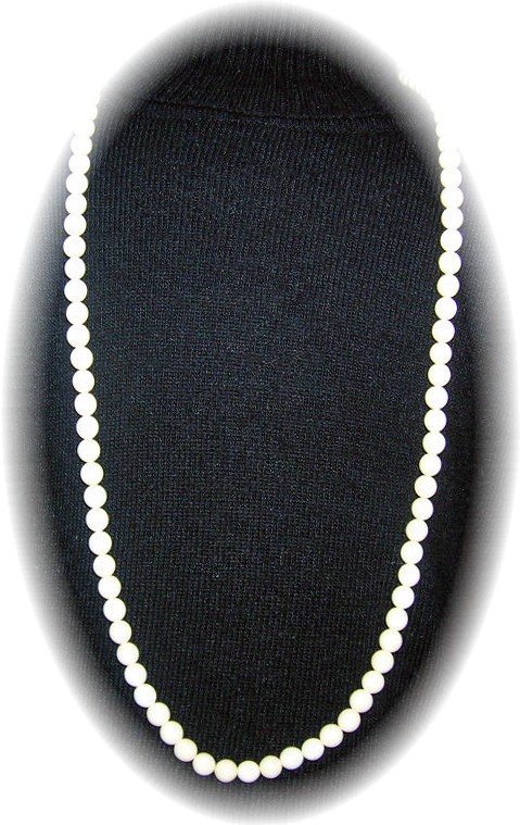 Bone Ivory 30 Inch  Necklace 7mm Beads