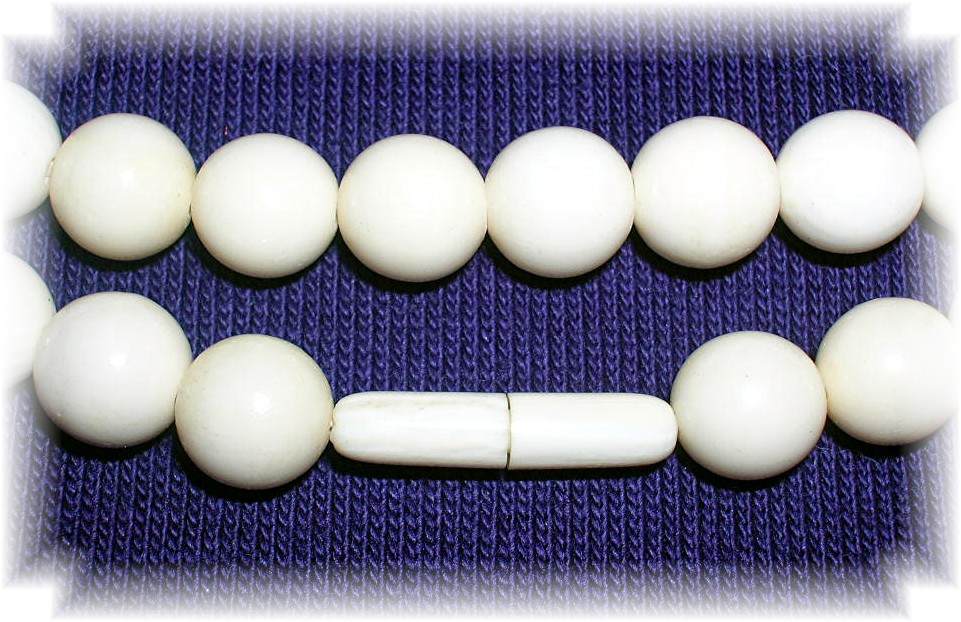 Bone Ivory 30 Inch Necklace 7mm Beads
