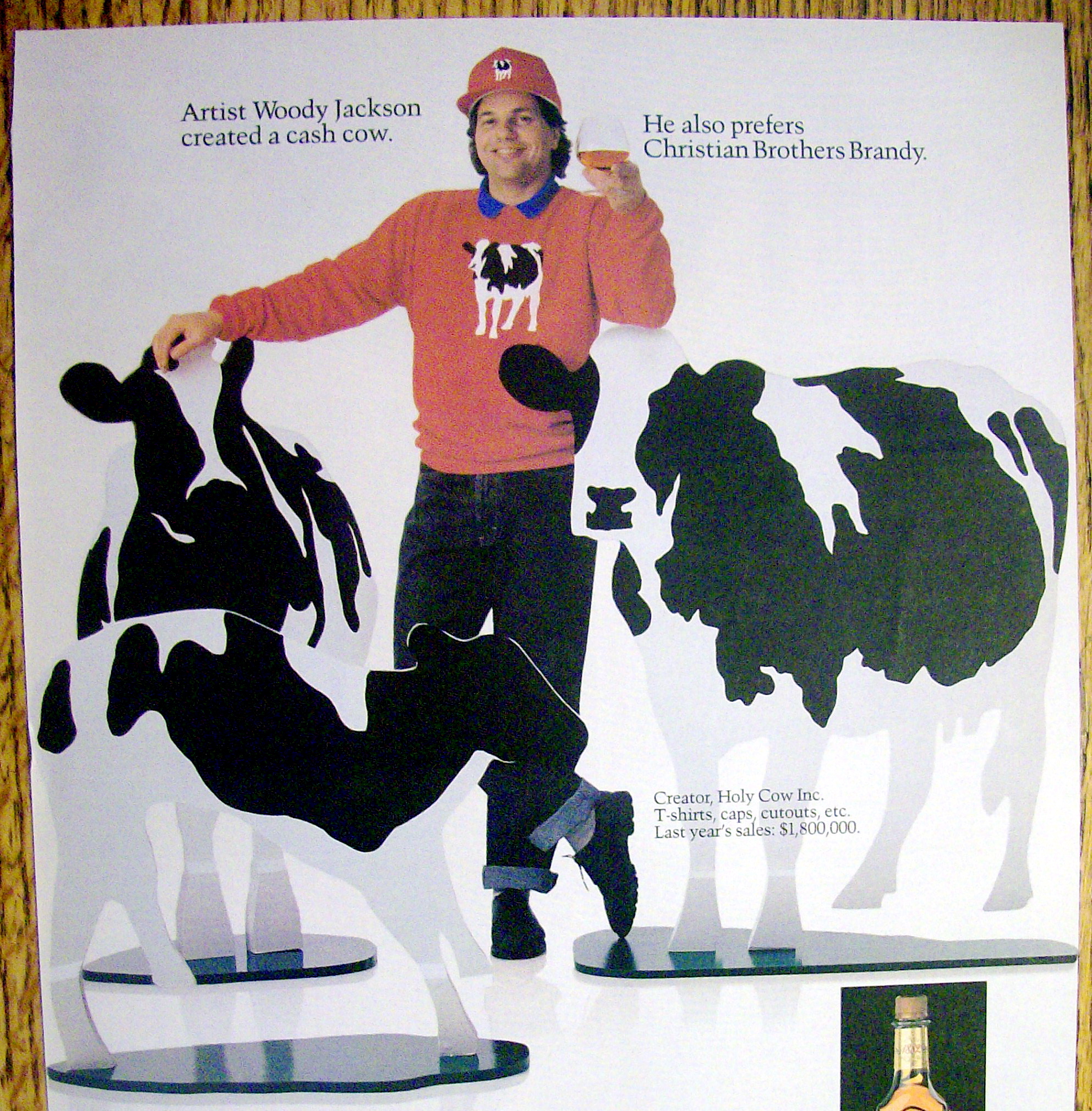 Ad: 1990 Christian Brothers Brandy w/Woody Jackson