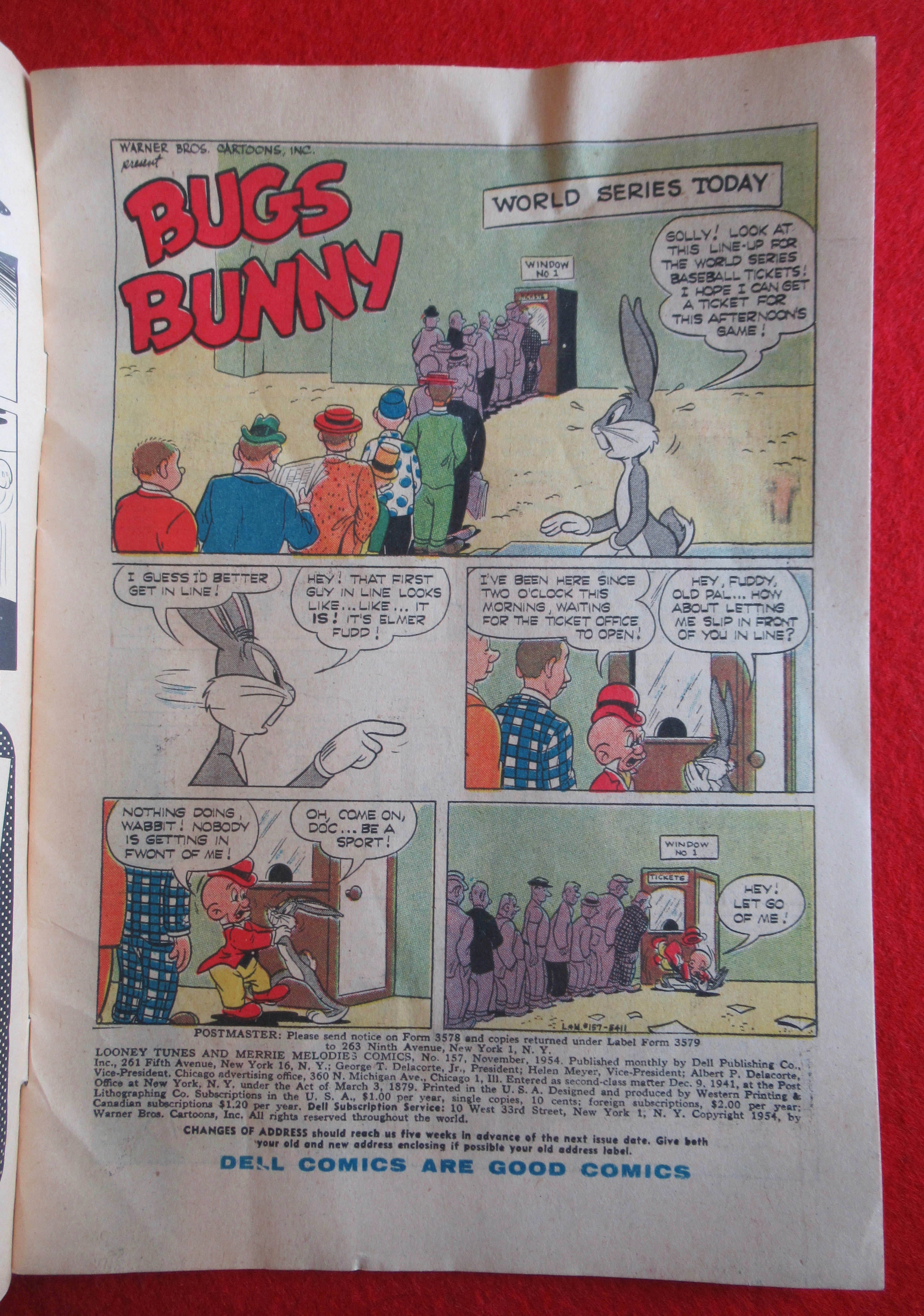 Looney Tunes Comic November 1954 Bugs Bunny