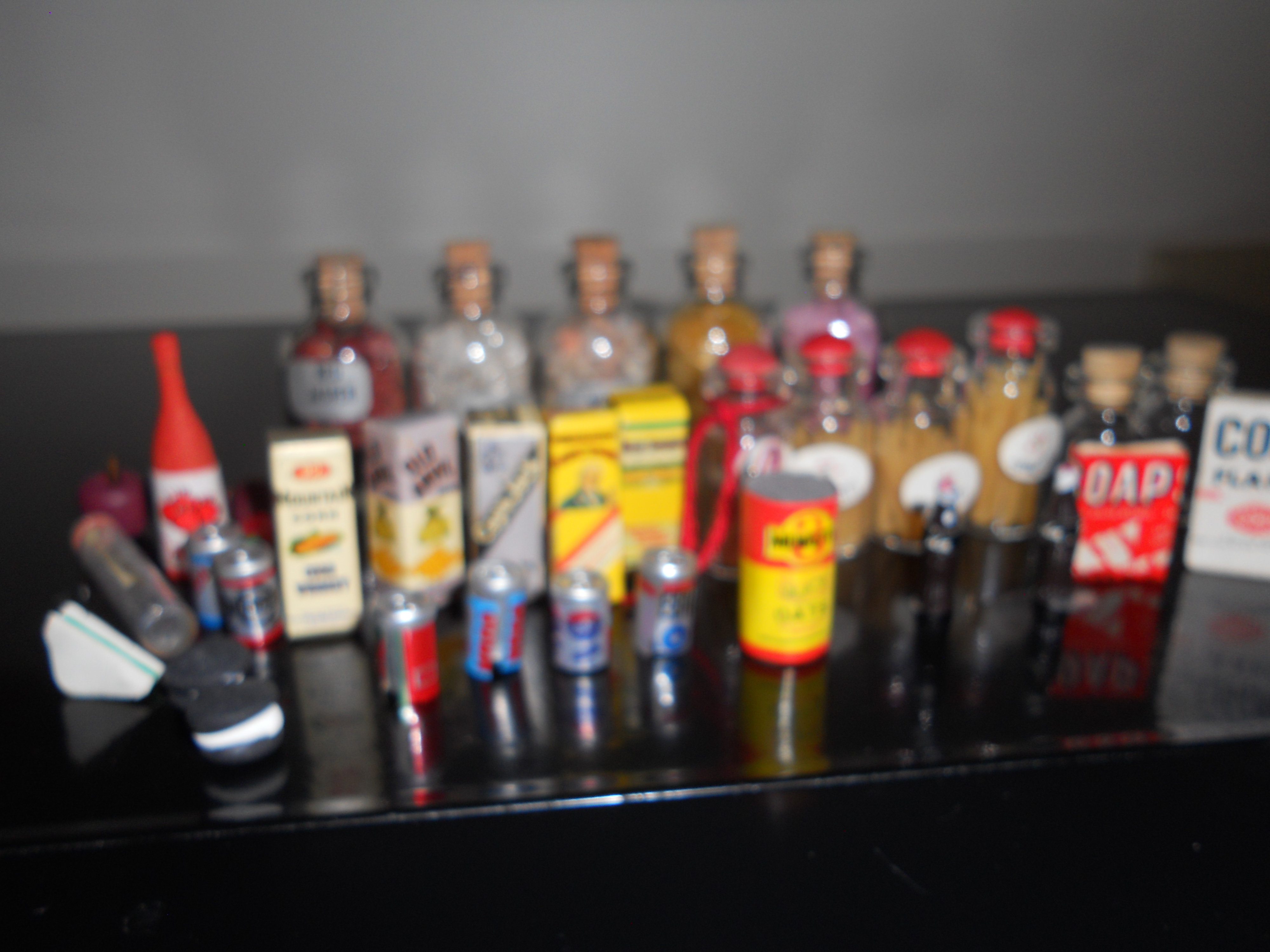 Dollhouse Miniatures Lot Bottles food etc