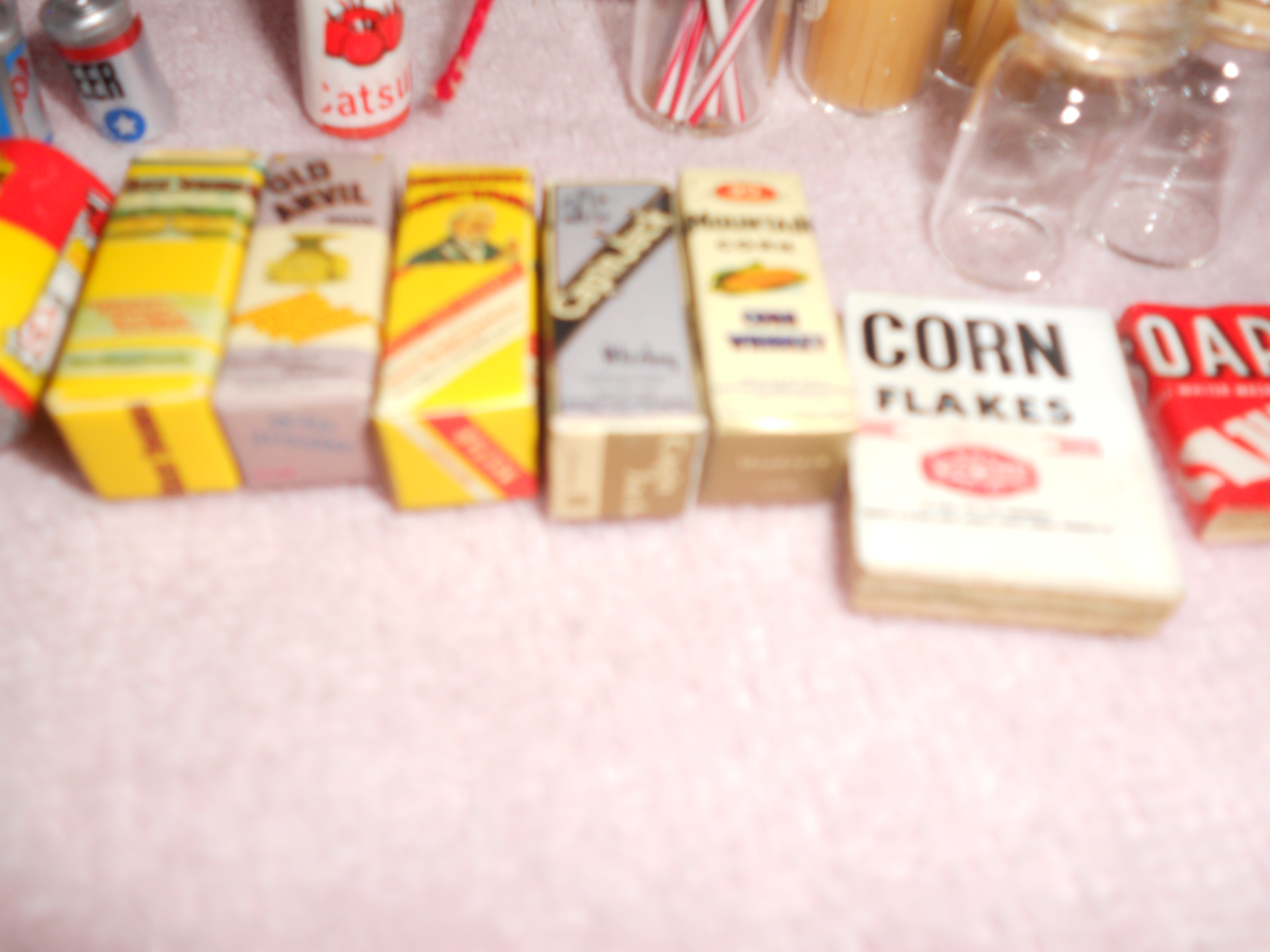 Dollhouse Miniatures Lot Bottles food etc
