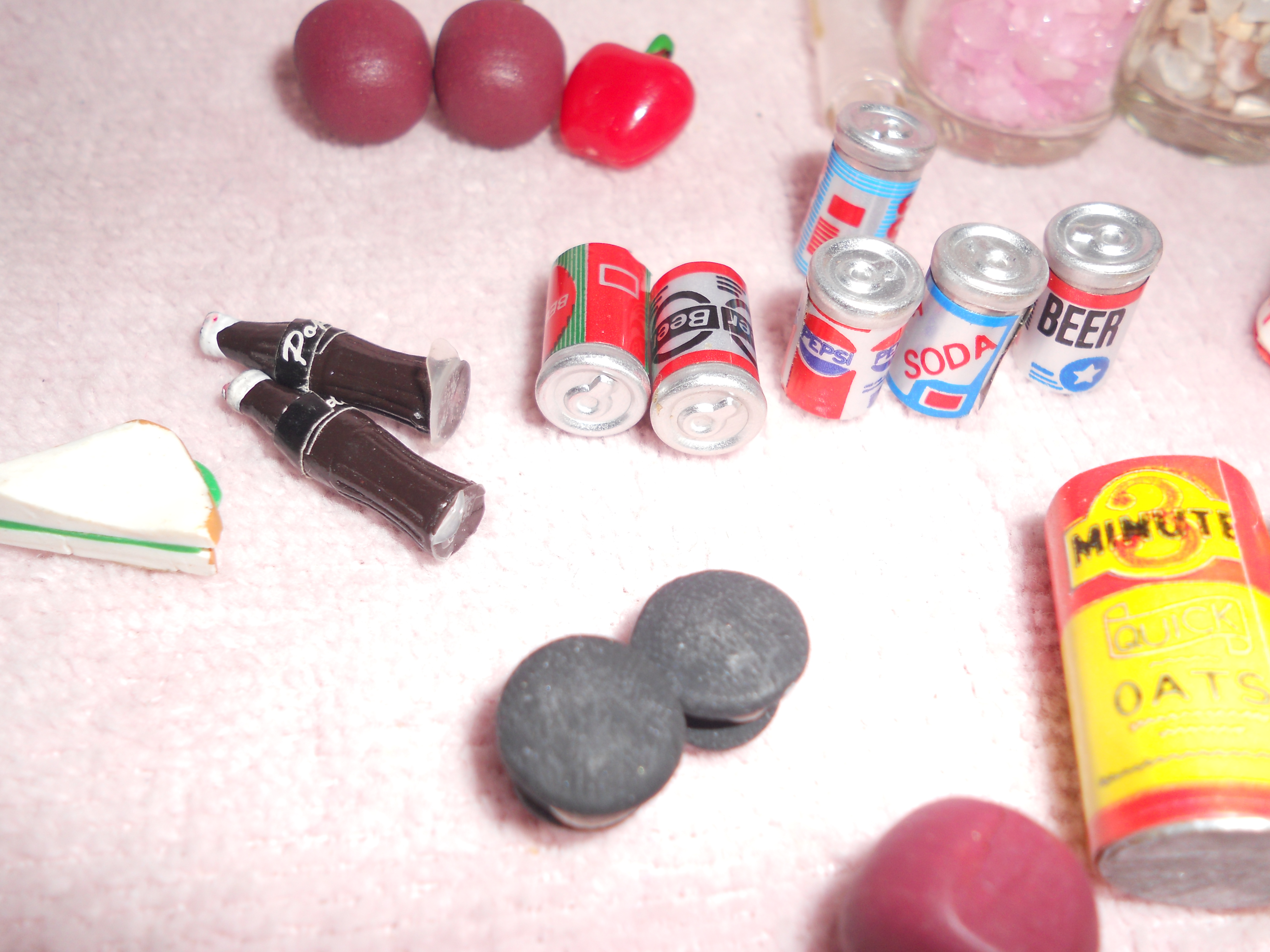 Dollhouse Miniatures Lot Bottles food etc