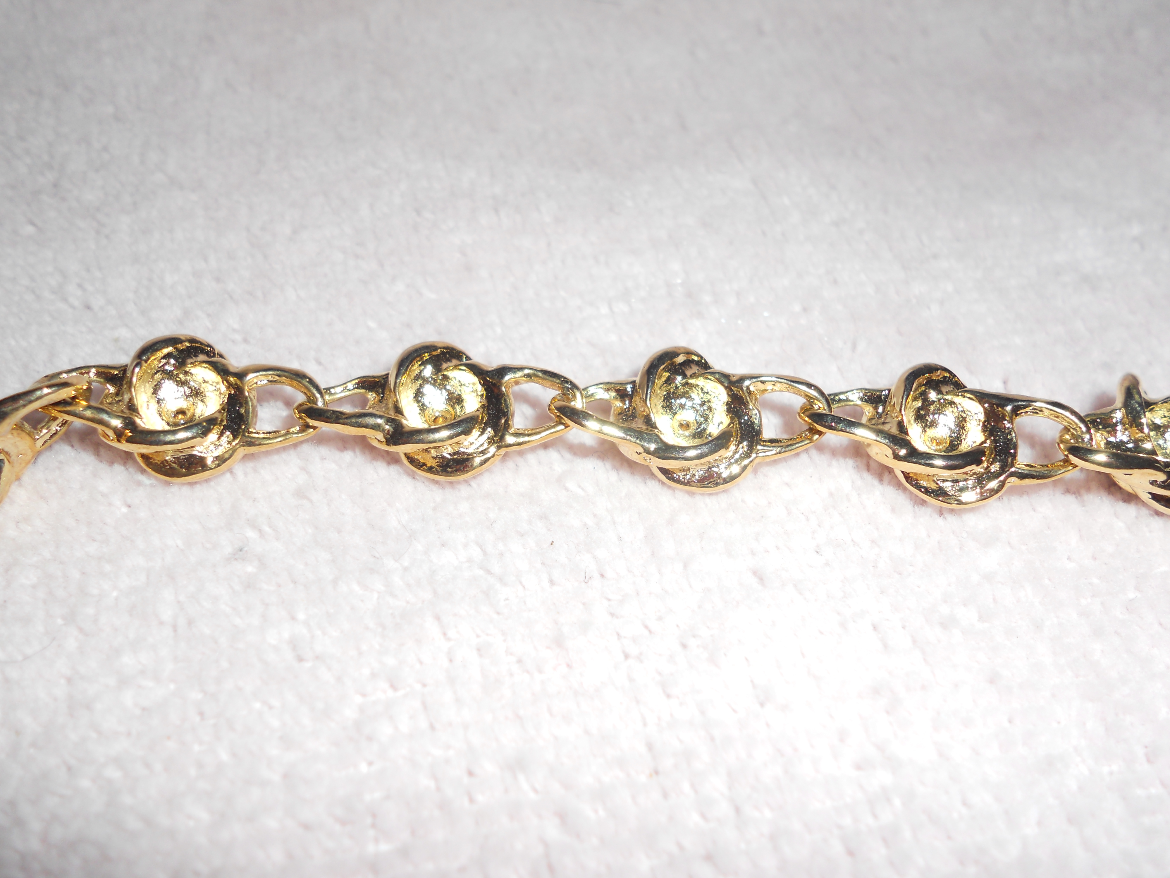 Bracelet Sapphire Gold Tone links USA signed