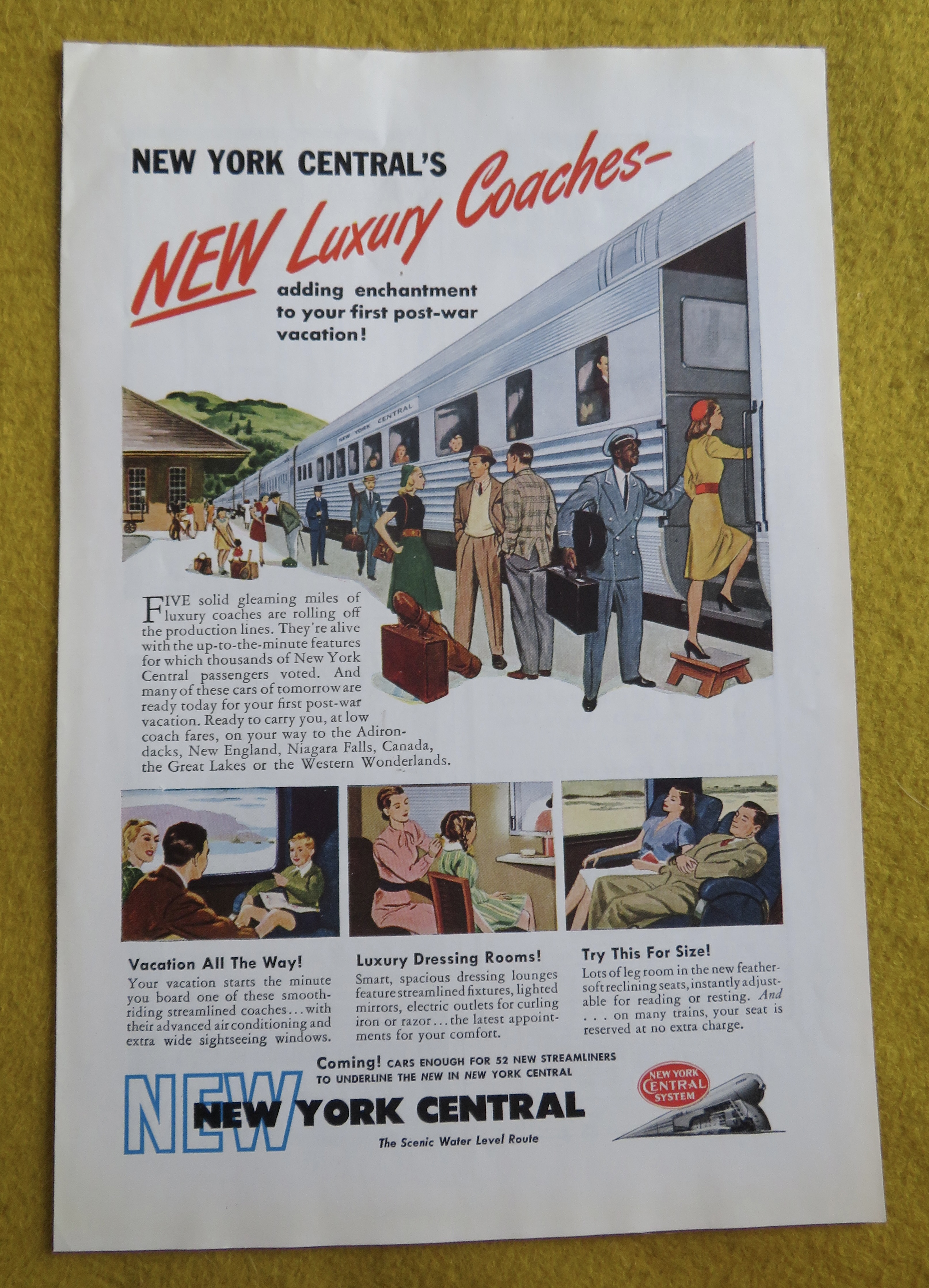 1946 New York Central with New Luxury Coaches