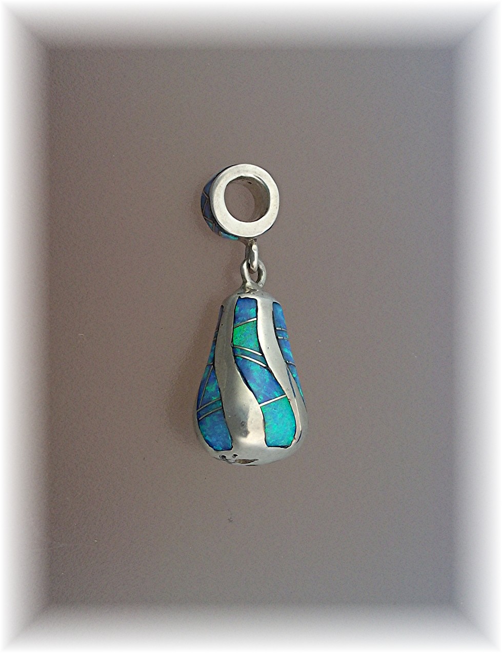 Pendant Opal Sterling Silver Inlays