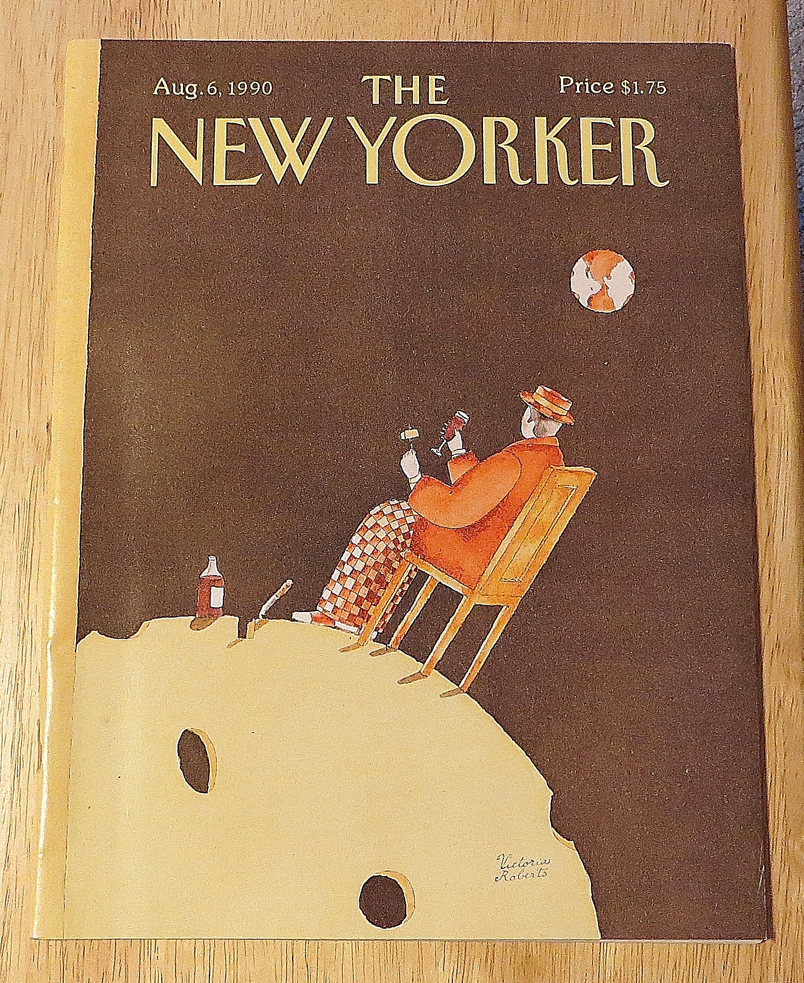 New Yorker Magazine August 6, 1990 Man Eating Cheese