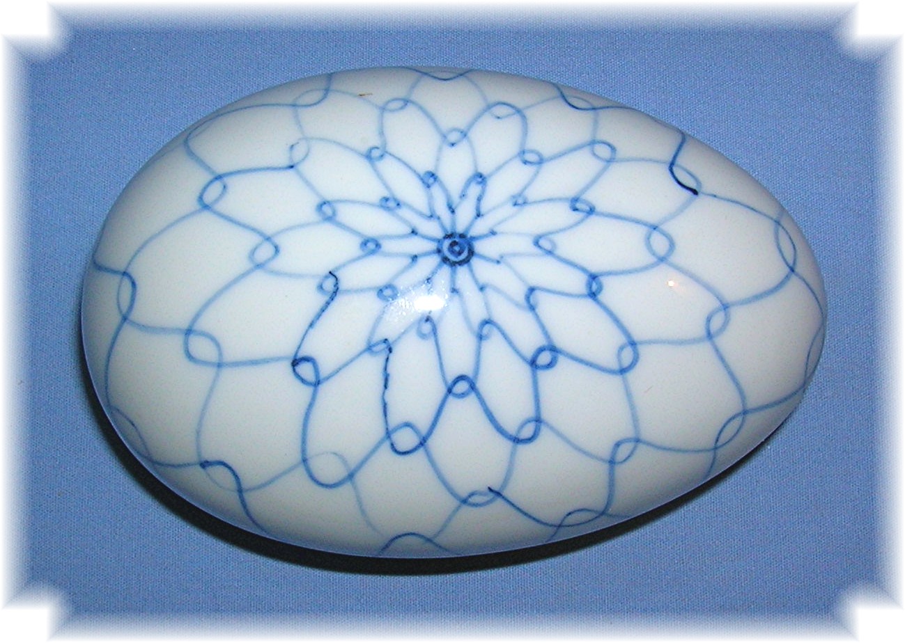 Porcelain Decorated Egg Container