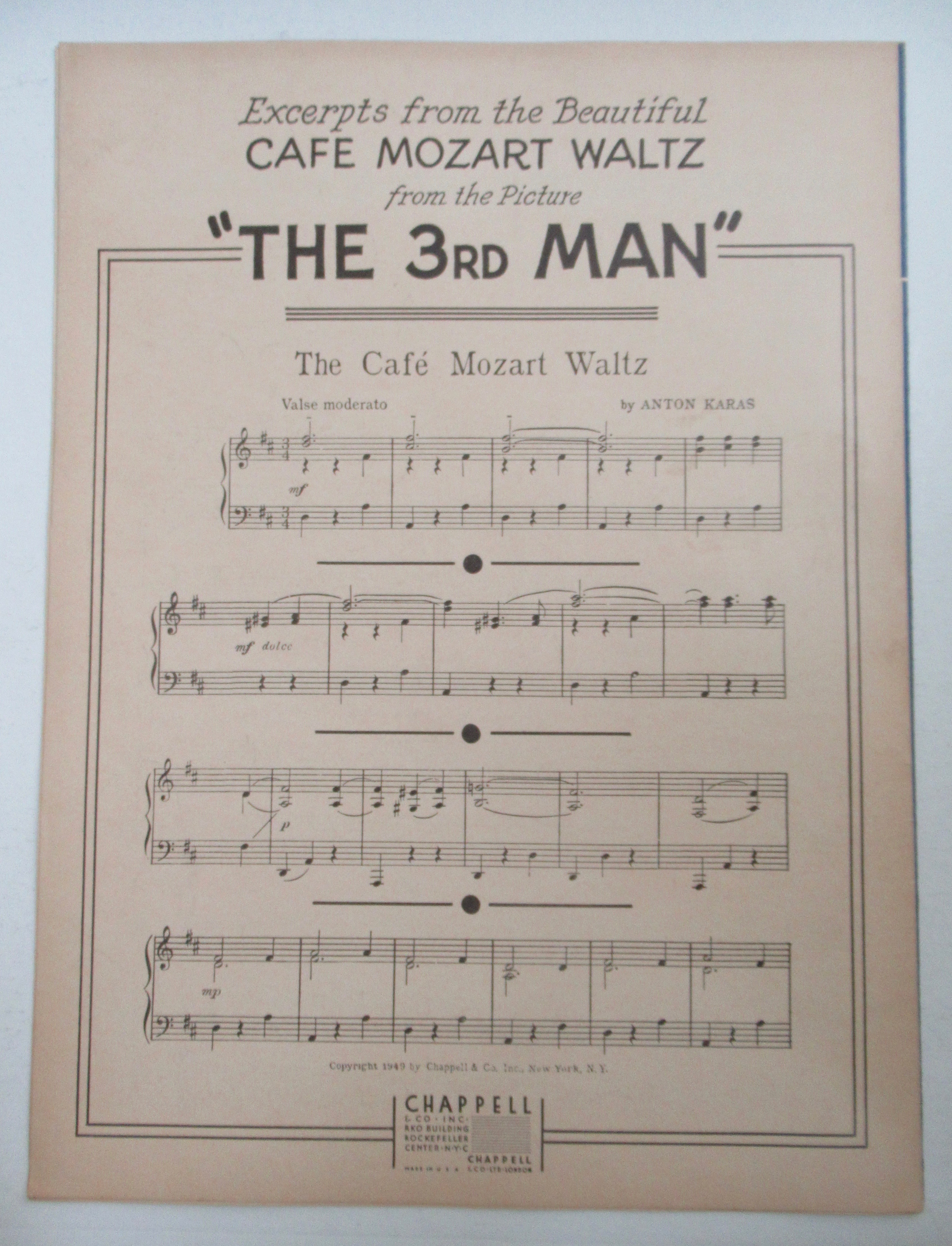 1950 The 3rd Man Theme (3rd Man Movie Cover)
