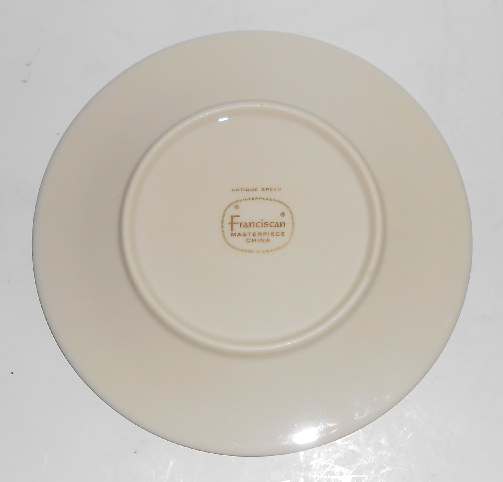 VINTAGE Franciscan Pottery Antique Green Fine China Bre
