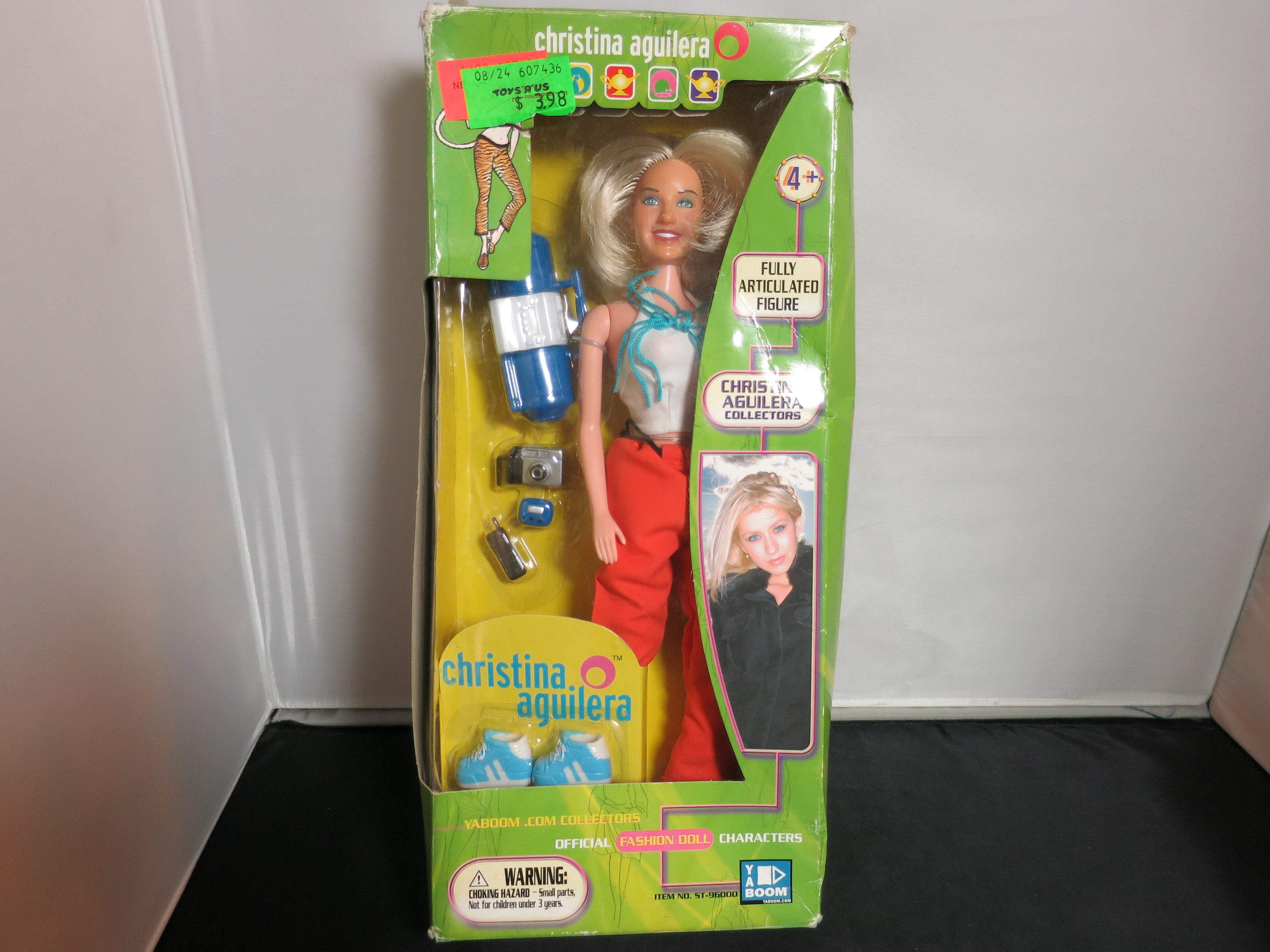 Christina Aguilera Doll 1999 never removed from box box has wear