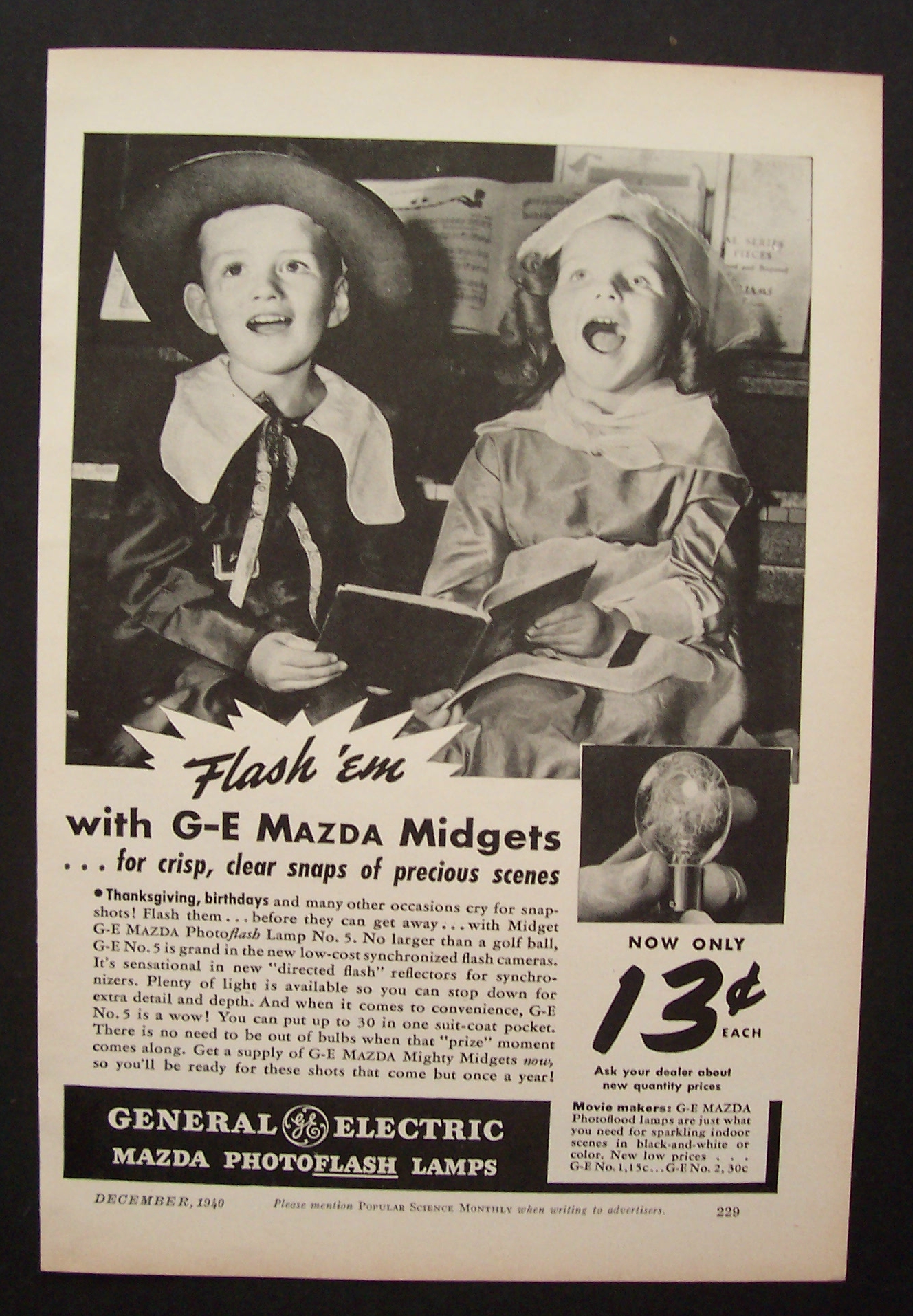 1940 General Electric Mazda Midgets