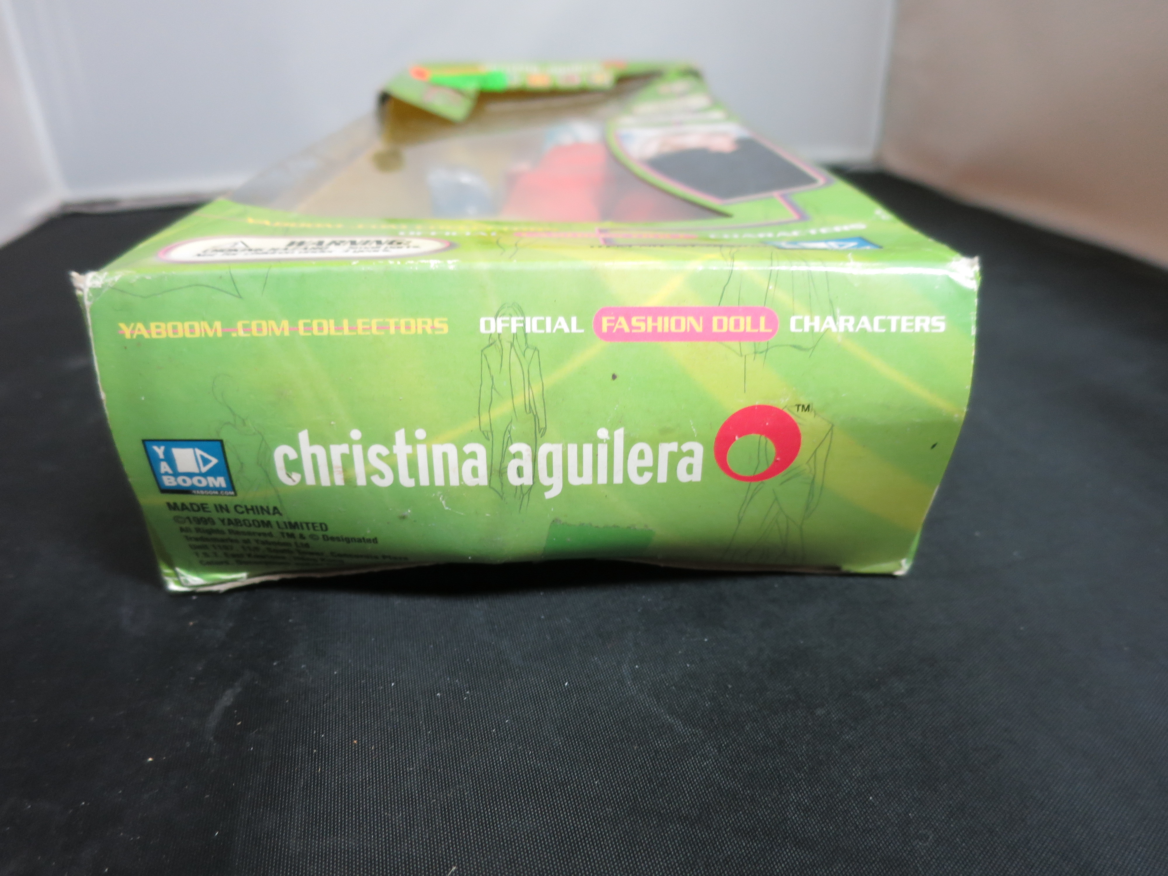 Christina Aguilera Doll 1999 never removed from box box has wear