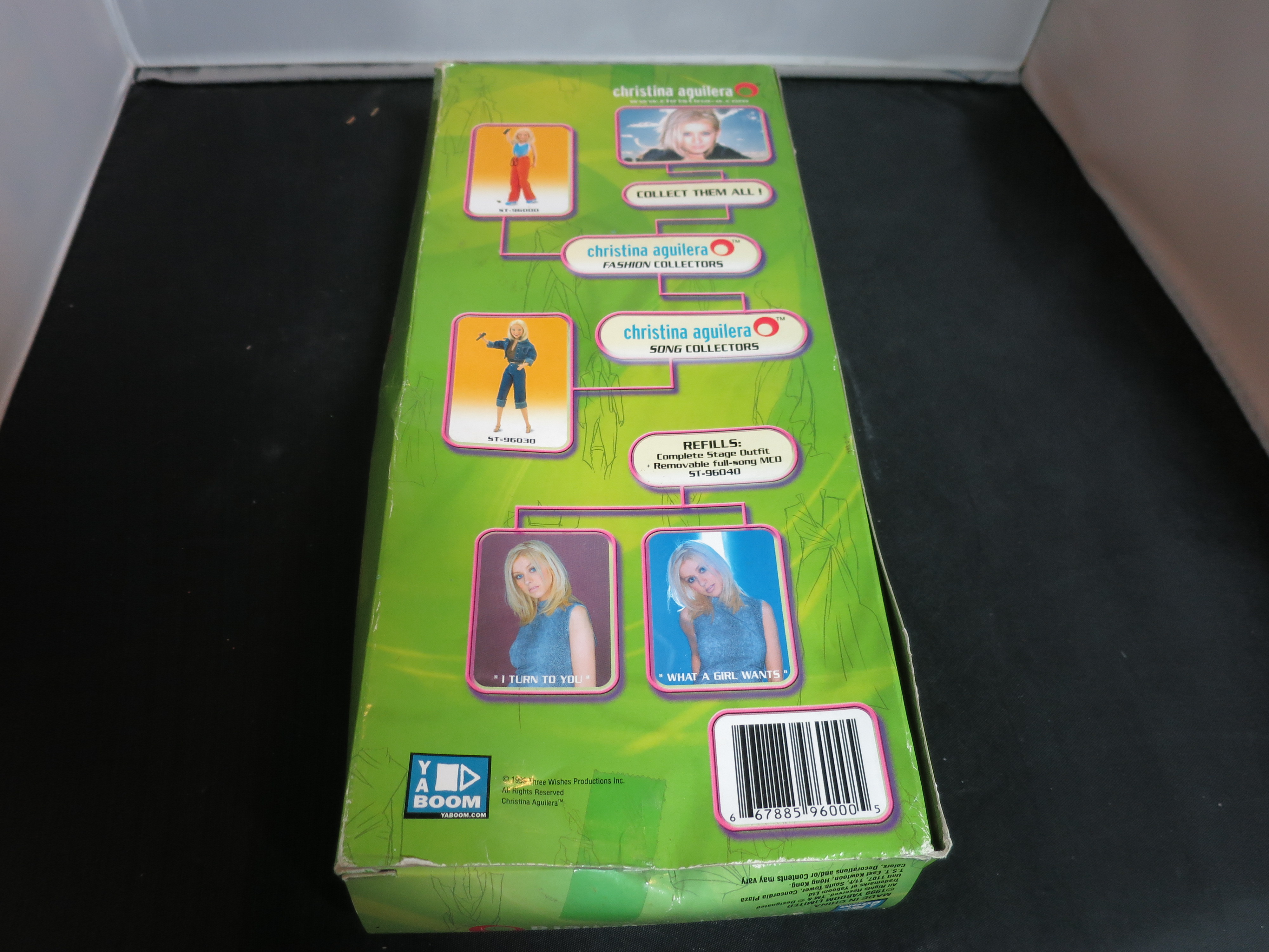 Christina Aguilera Doll 1999 never removed from box box has wear