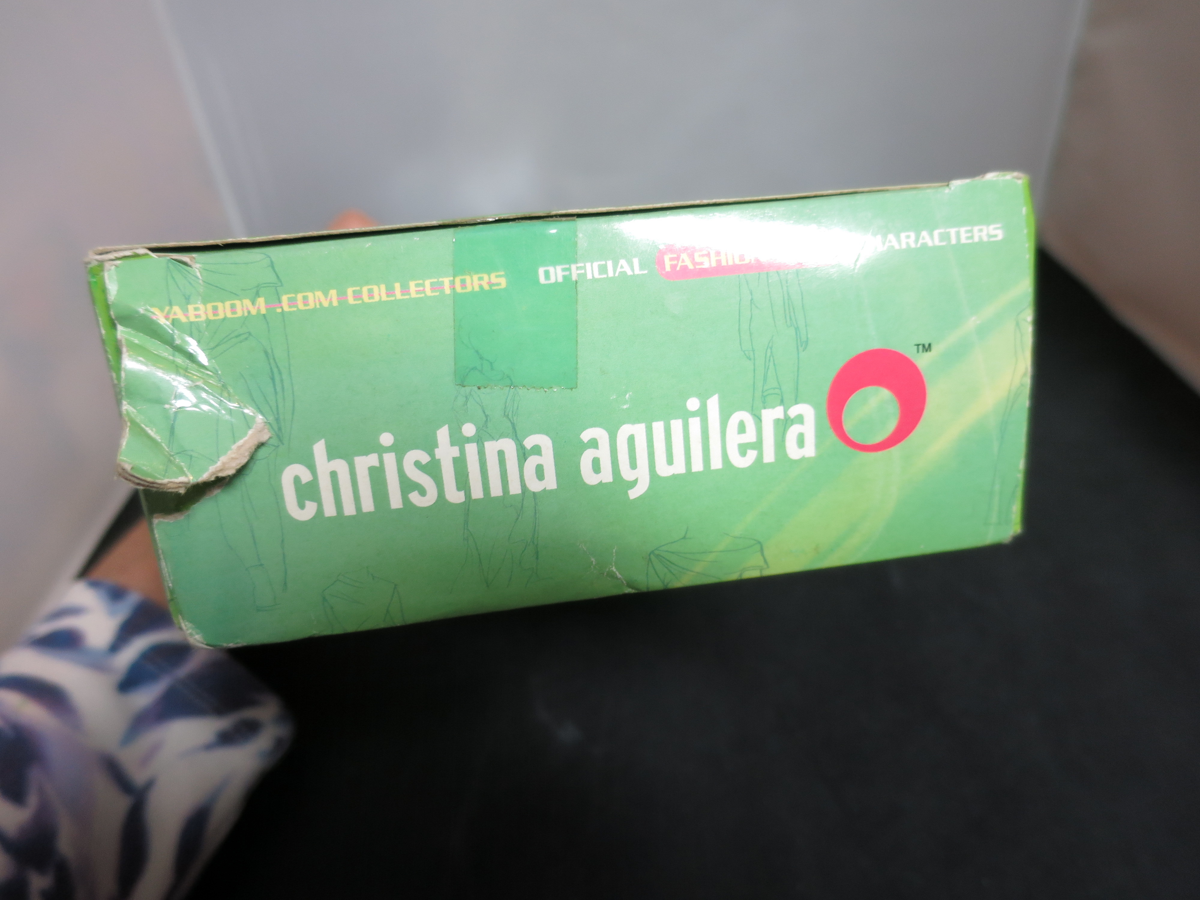 Christina Aguilera Doll 1999 never removed from box box has wear