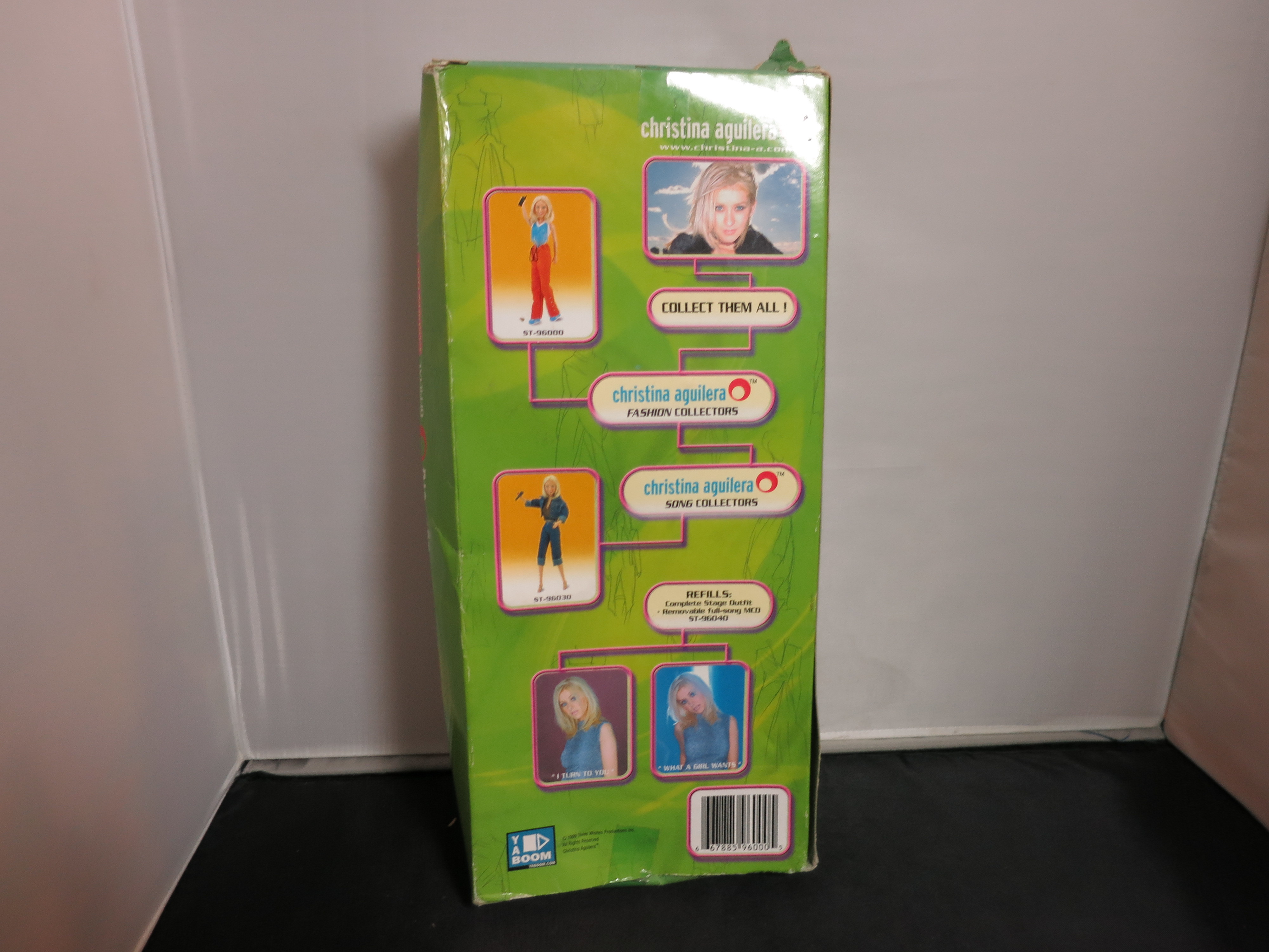 Christina Aguilera Doll 1999 never removed from box box has wear